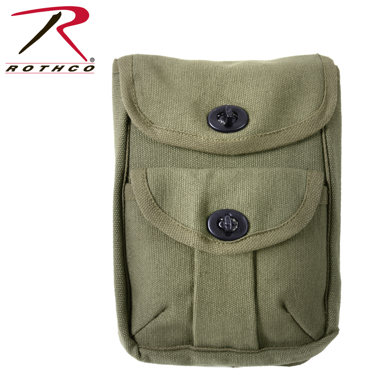 Canvas 2-Pocket Ammo Pouches - Olive Drab