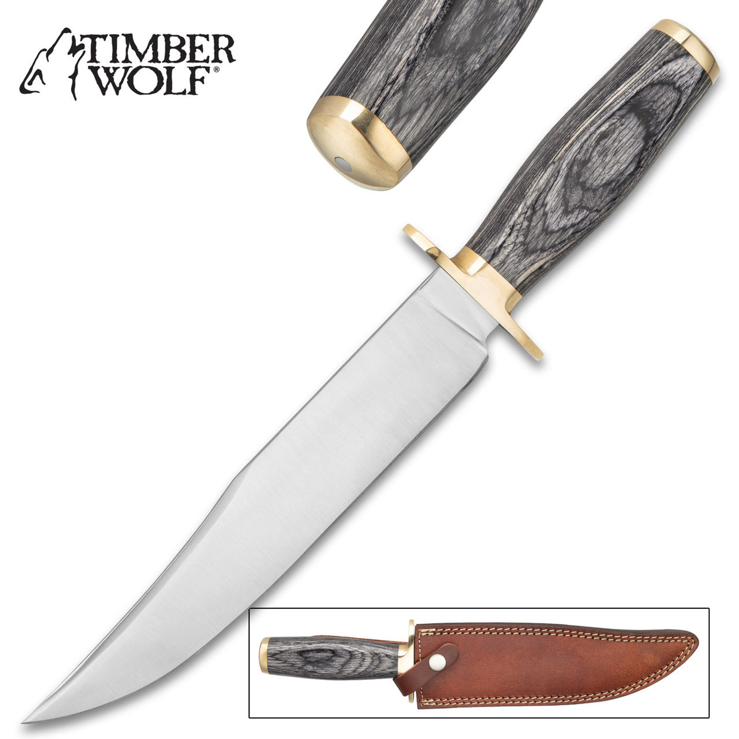 Timber Wolf Grey Back Knife w/Sheath