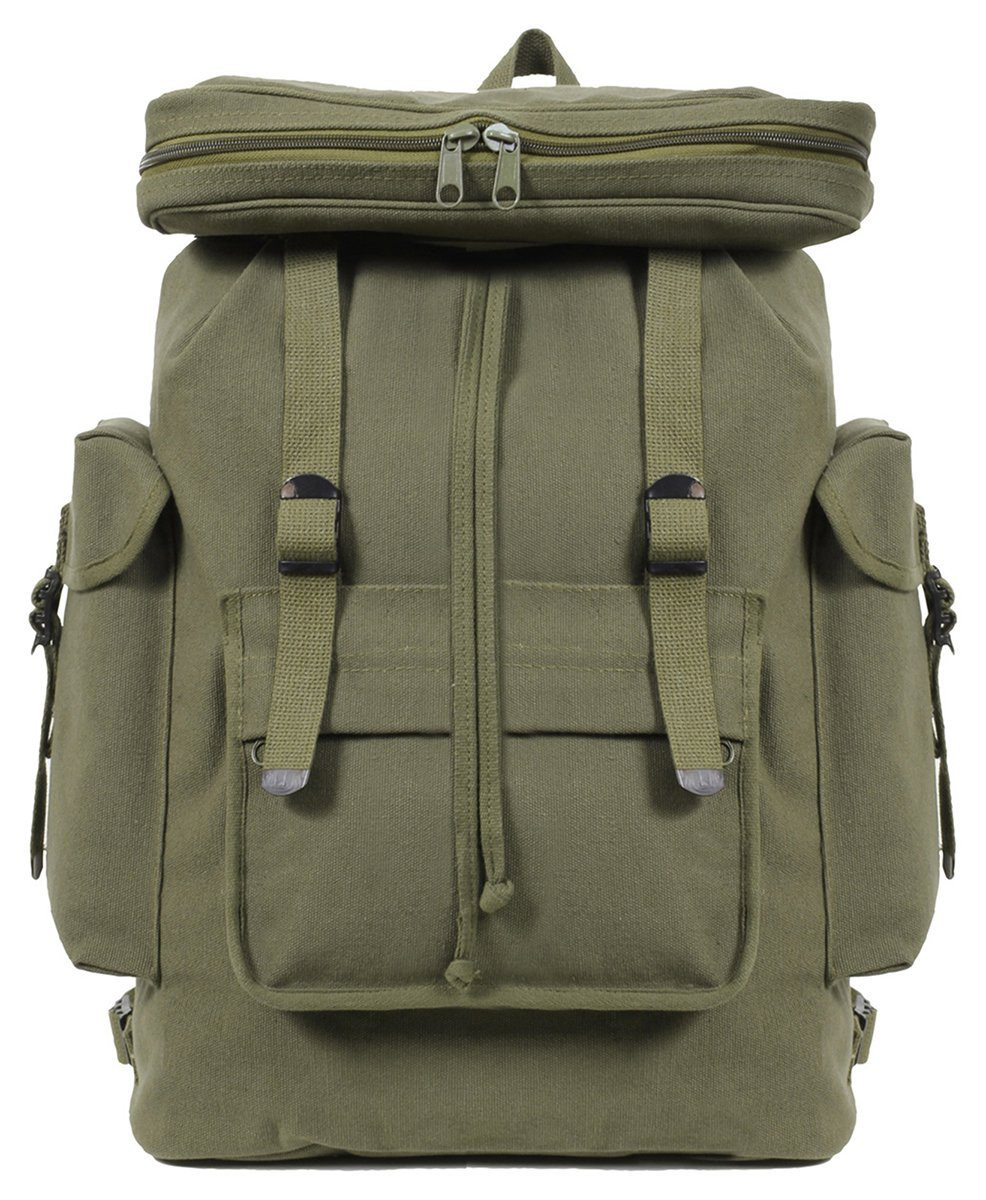 Canvas European Style Rucksack - Woodland