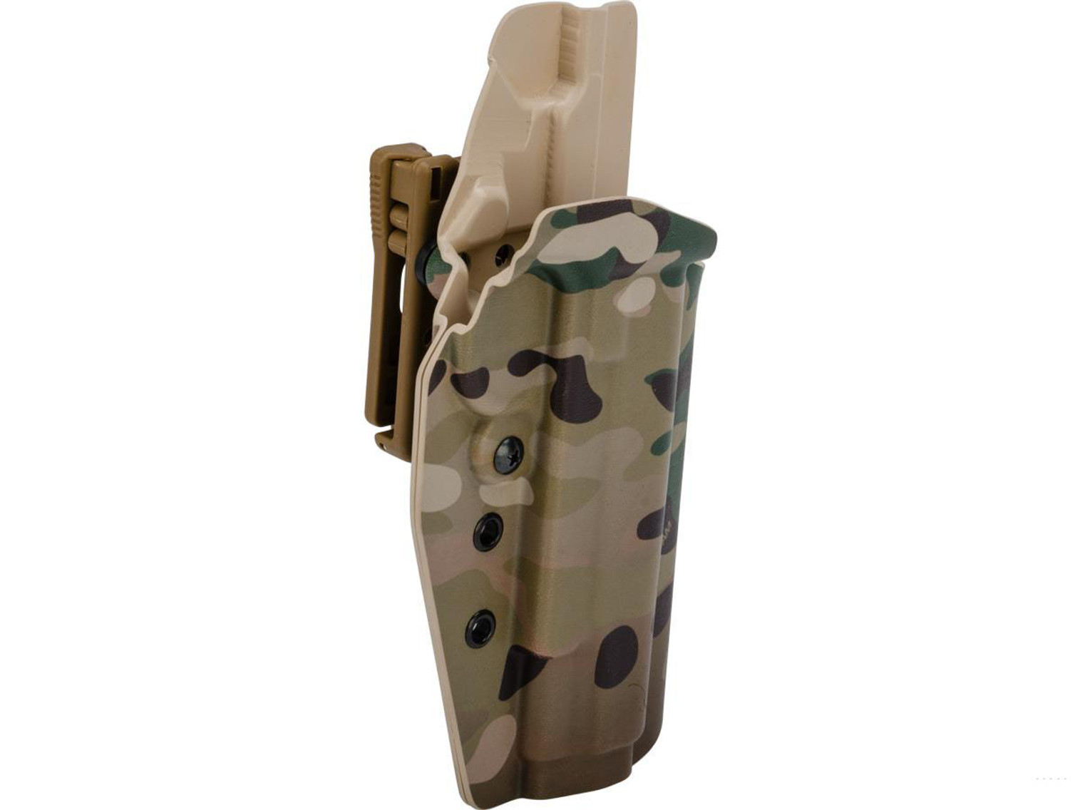 MC Kydex Airsoft Elite Series Pistol Holster for Single Stack 1911 (Model: Multicam-Dark Earth / TEK-LOK / Right Hand)