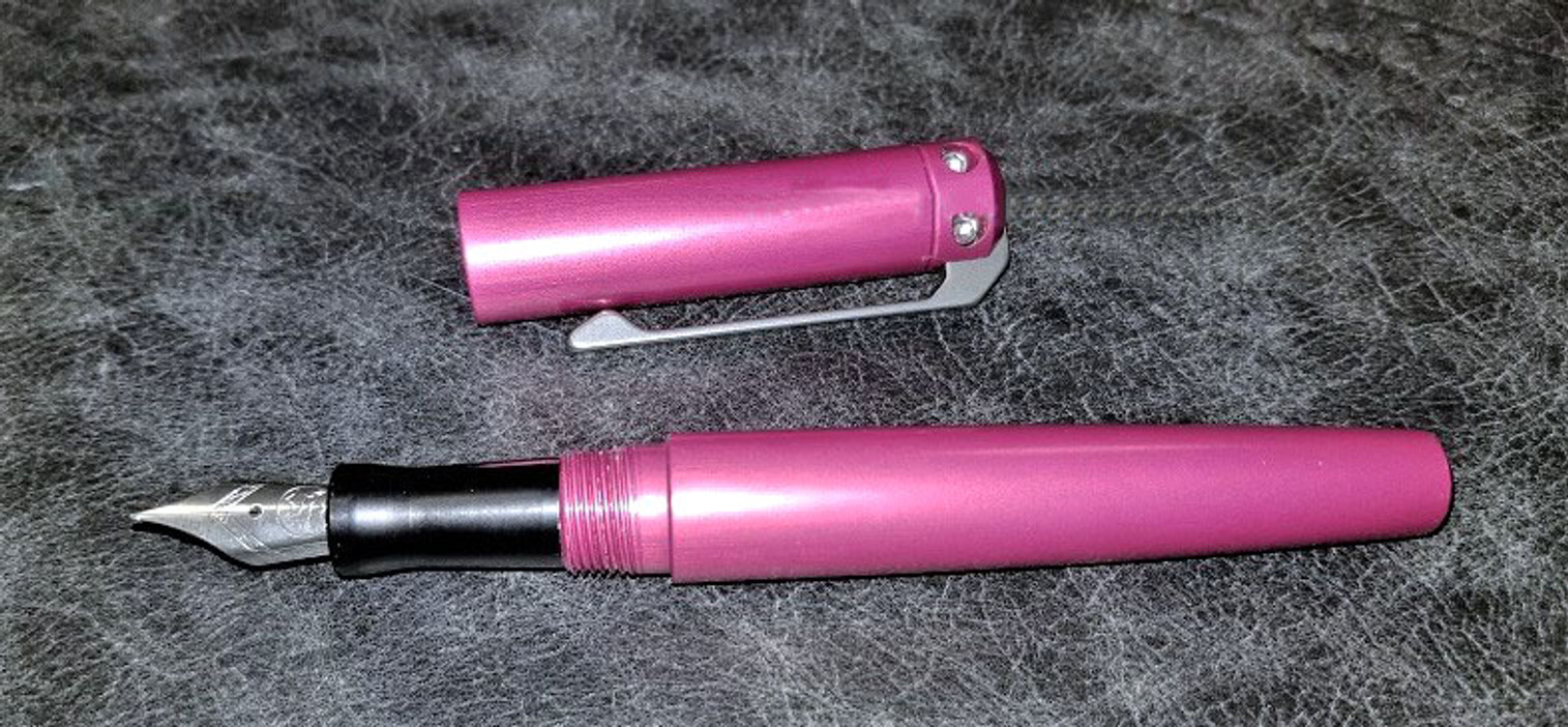 Karas Kustoms Ink Fountain Aluminum - Pink Body/Black Grip