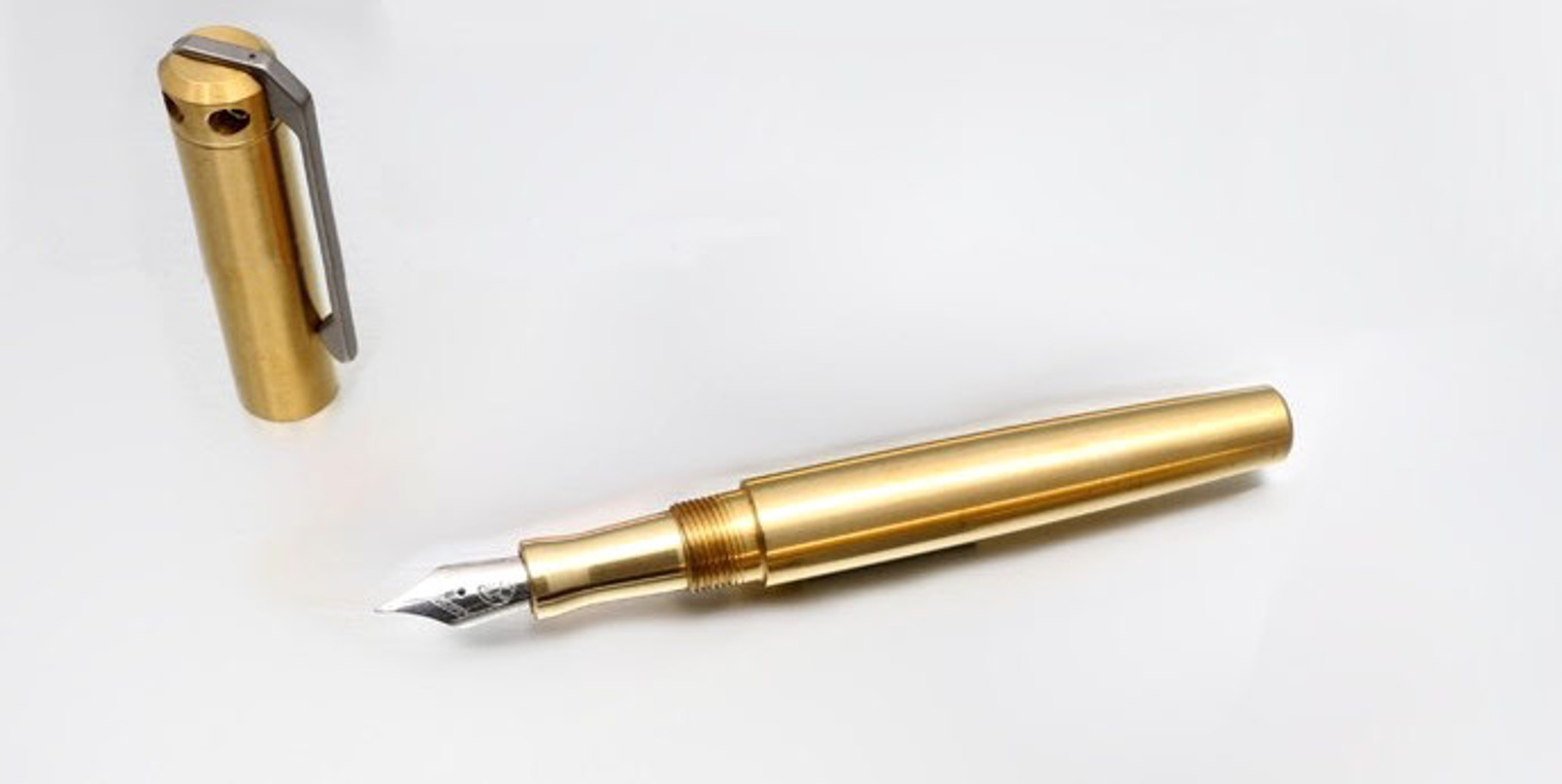 Karas Kustoms Ink Fountain Pen Brass - Brass Grip