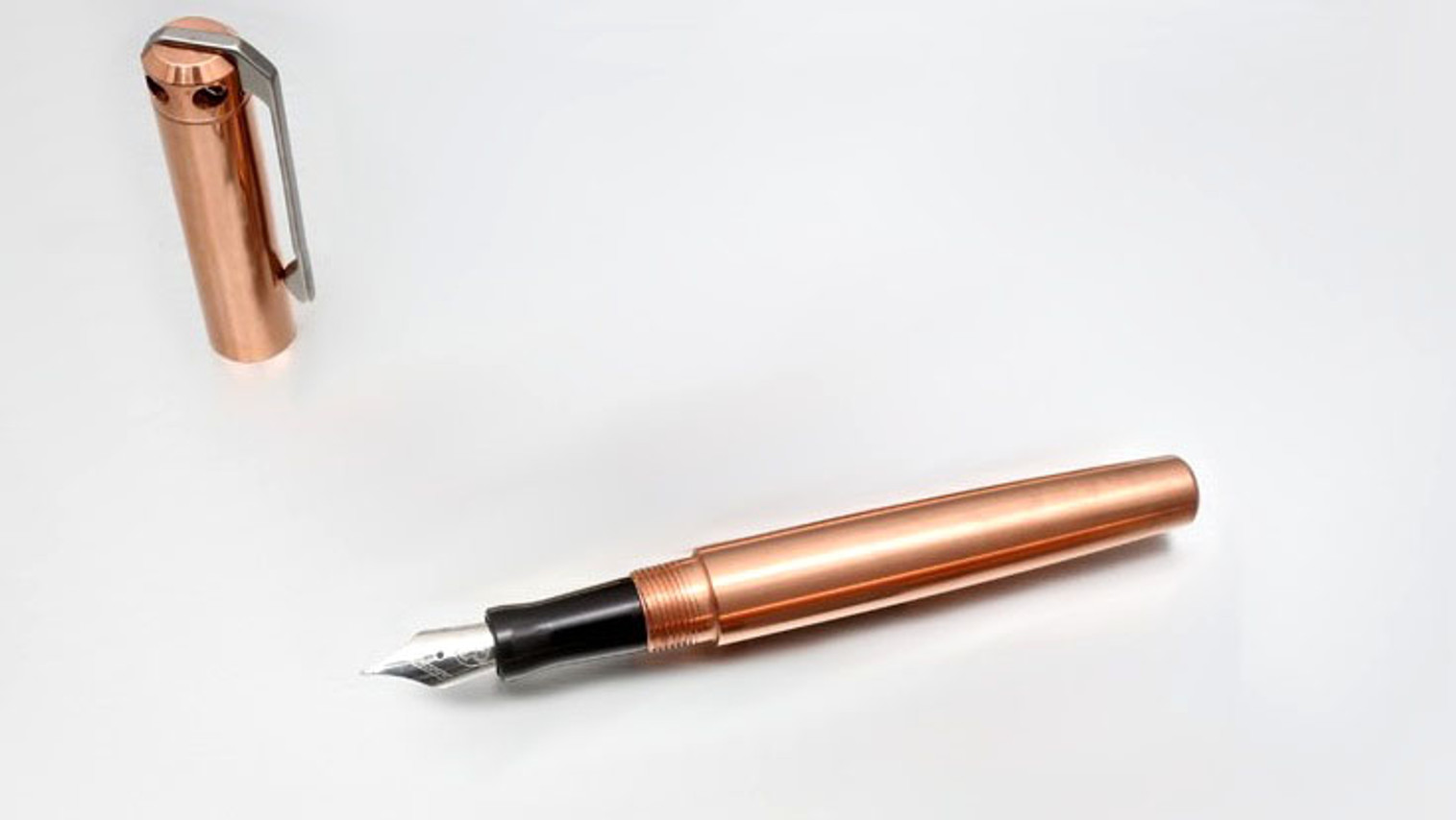 Karas Kustoms Ink Fountain Pen Copper- Black Grip