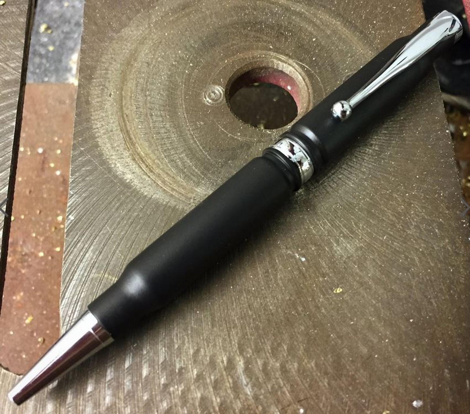 High Caliber 308 Black Cerakoted Pen - Chrome