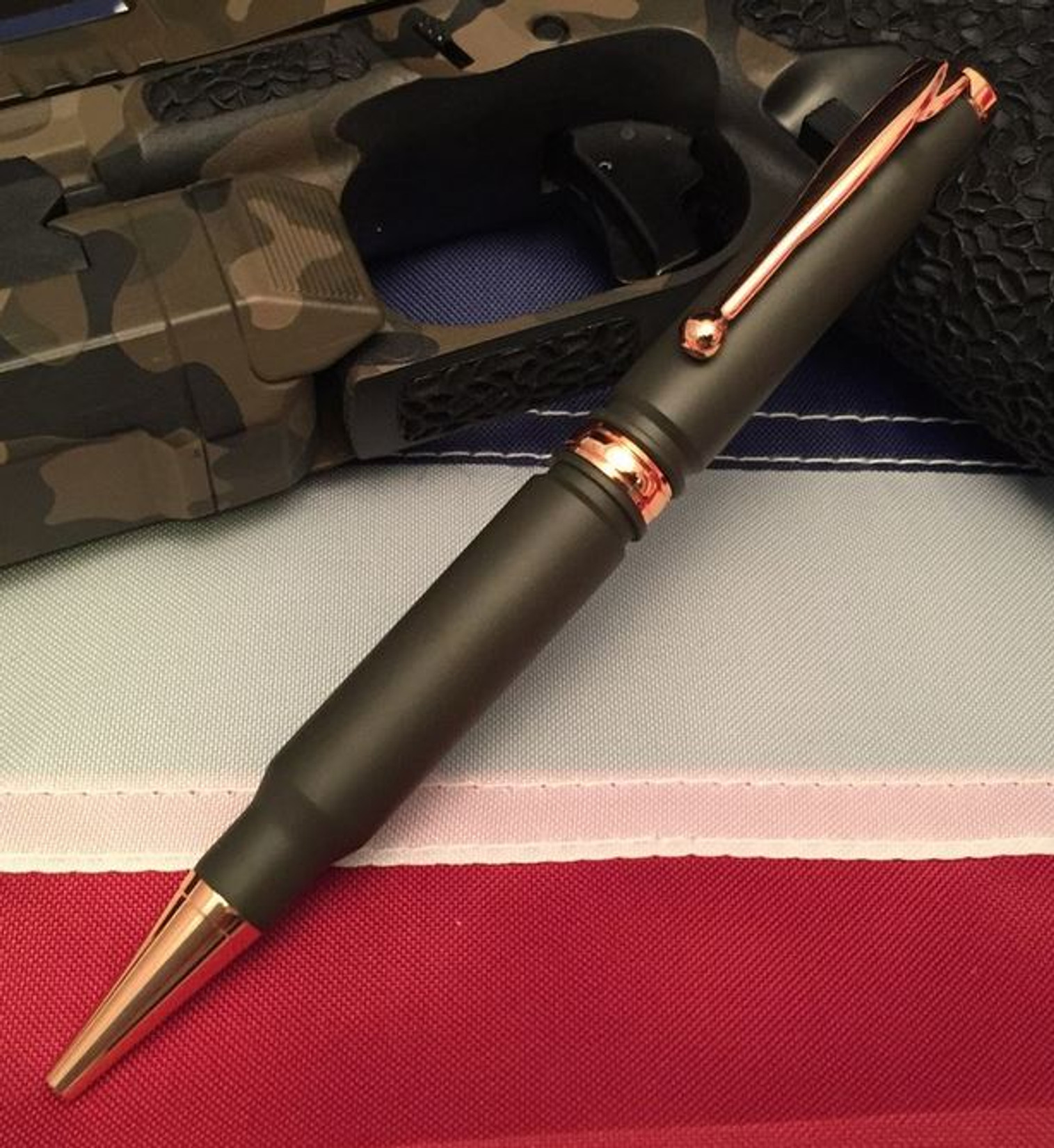 High Caliber 308 Magpul OD Green Pen - Bright Copper