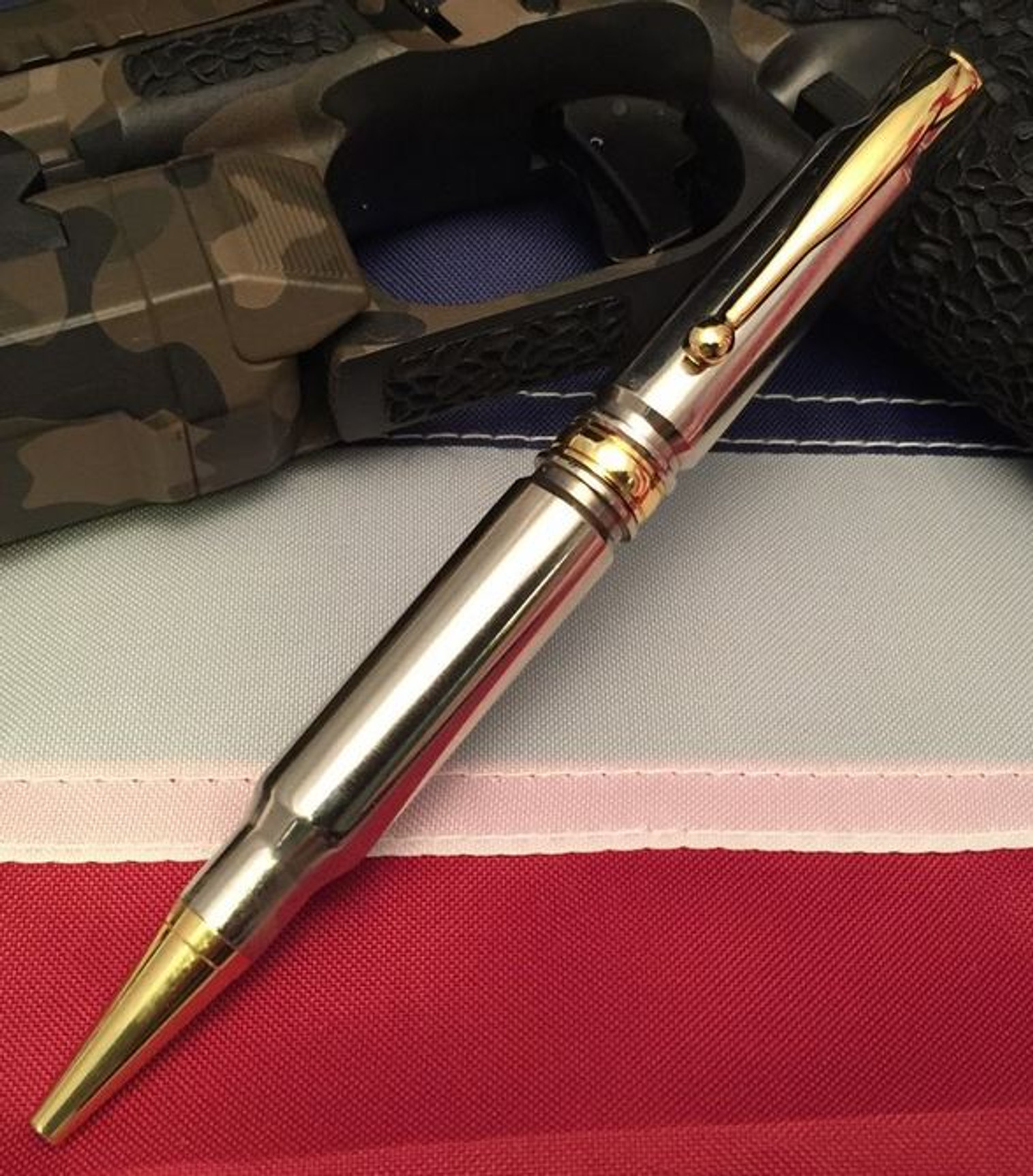 High Caliber 308 Nickel Pen - Gold