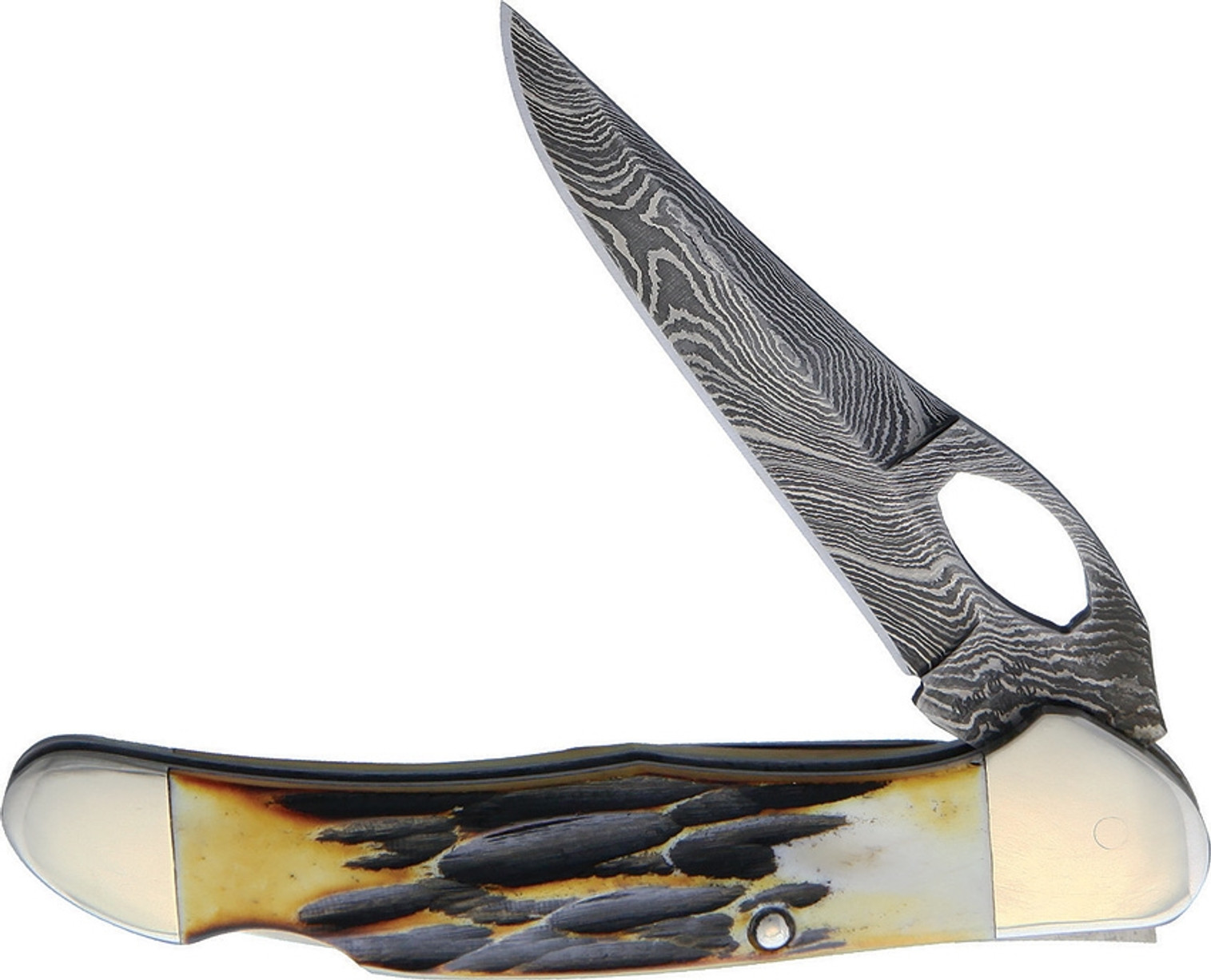 Lockback India Stag Bone