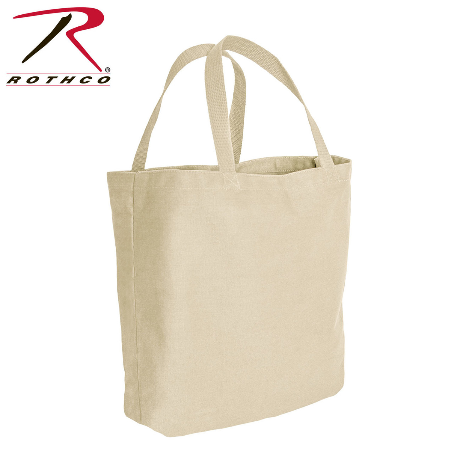 Rothco Canvas Camo And Solid Tote Bag - Natural