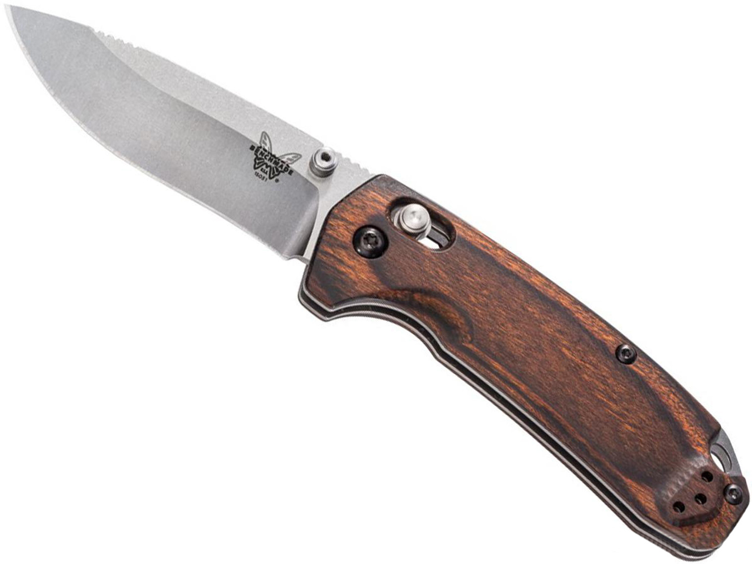 Benchmade 15031-2 North Fork Family CPM-S30V Plain Blade w/ Drop Point (Color: Stabilized Wood)
