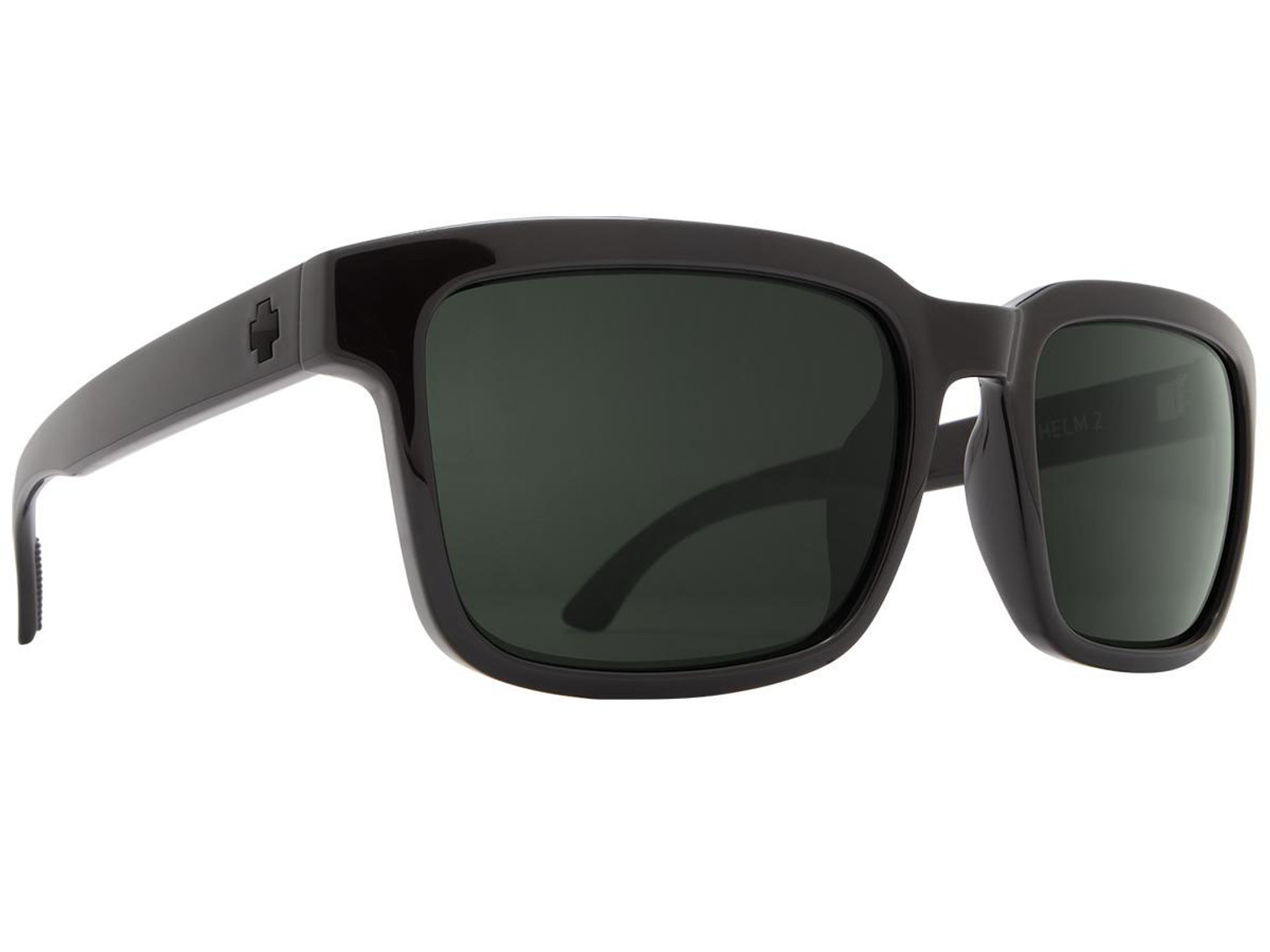 Spy Optic Helm 2 Sunglasses (Color: Black Frame / HD Plus Gray Green Lens / Polarized)