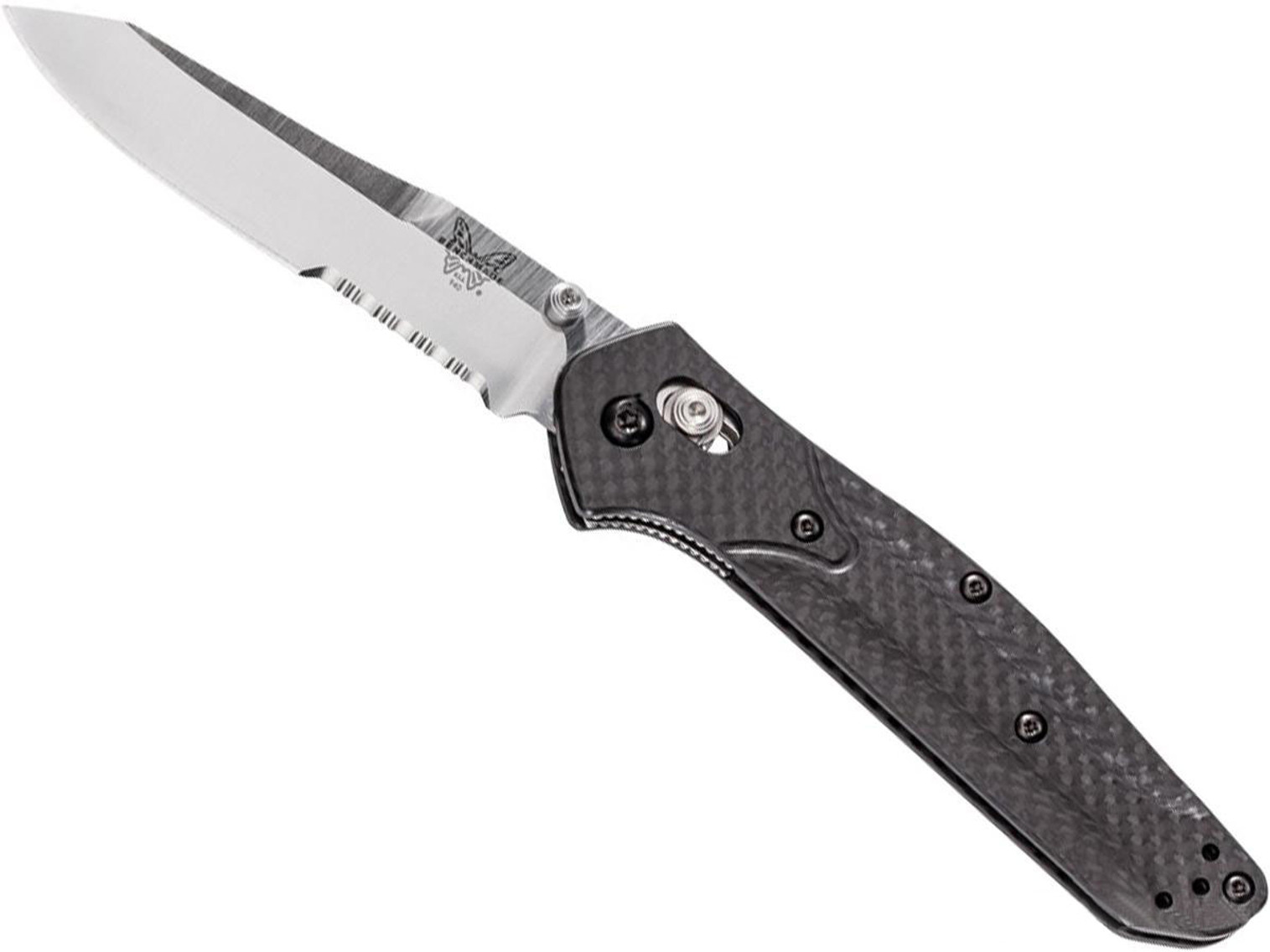 Benchmade Osborne Folding Knife (Model: Reverse Tanto / Satin Serrated / Carbon Fiber)