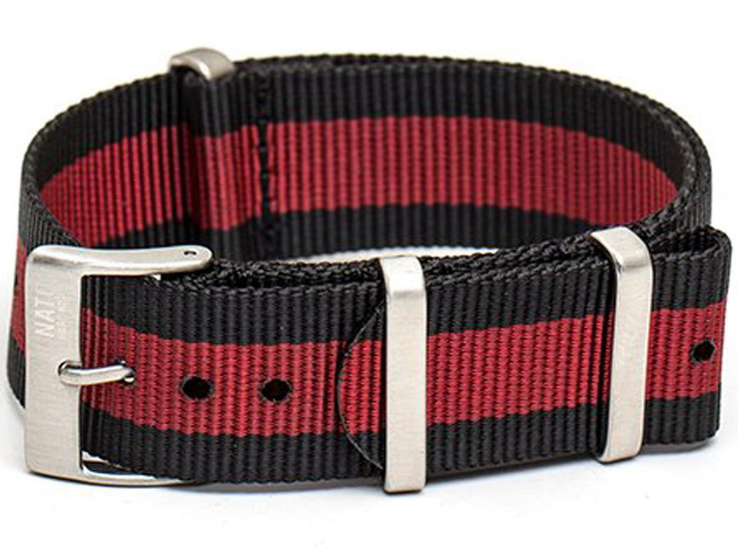 NATO Hardware EDC Watch Strap (Color: Limited Edition Black Red / 20mm)