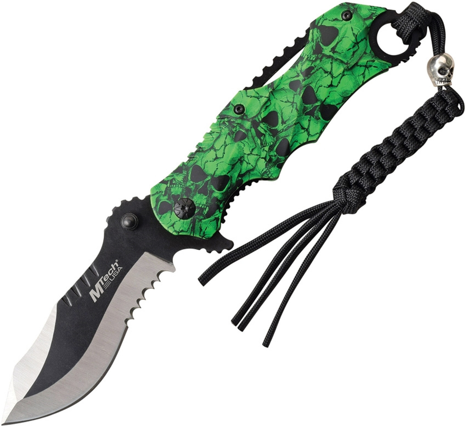 Linerlock A/O Green Skull MTA1042GN