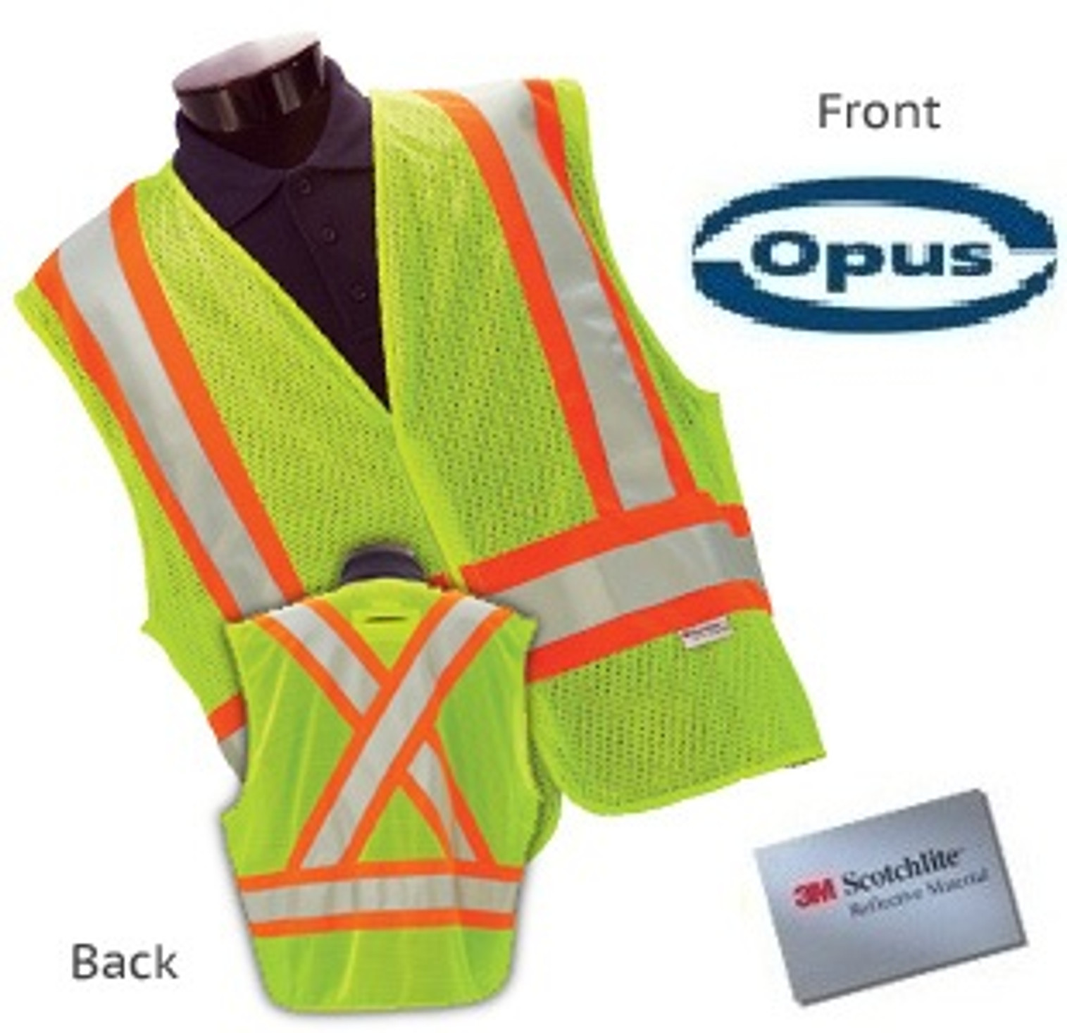 Opus SV202 Five Points Tear Away Safety Vest