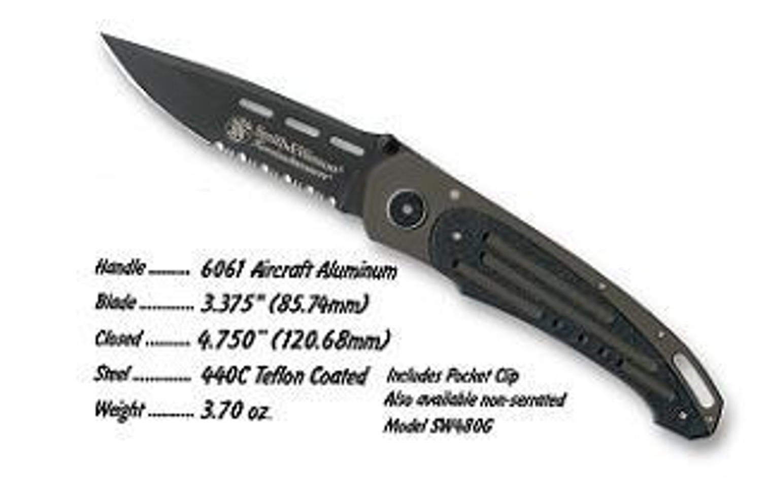 Smith And Wesson Homeland Security Black Serrated Folding Knife