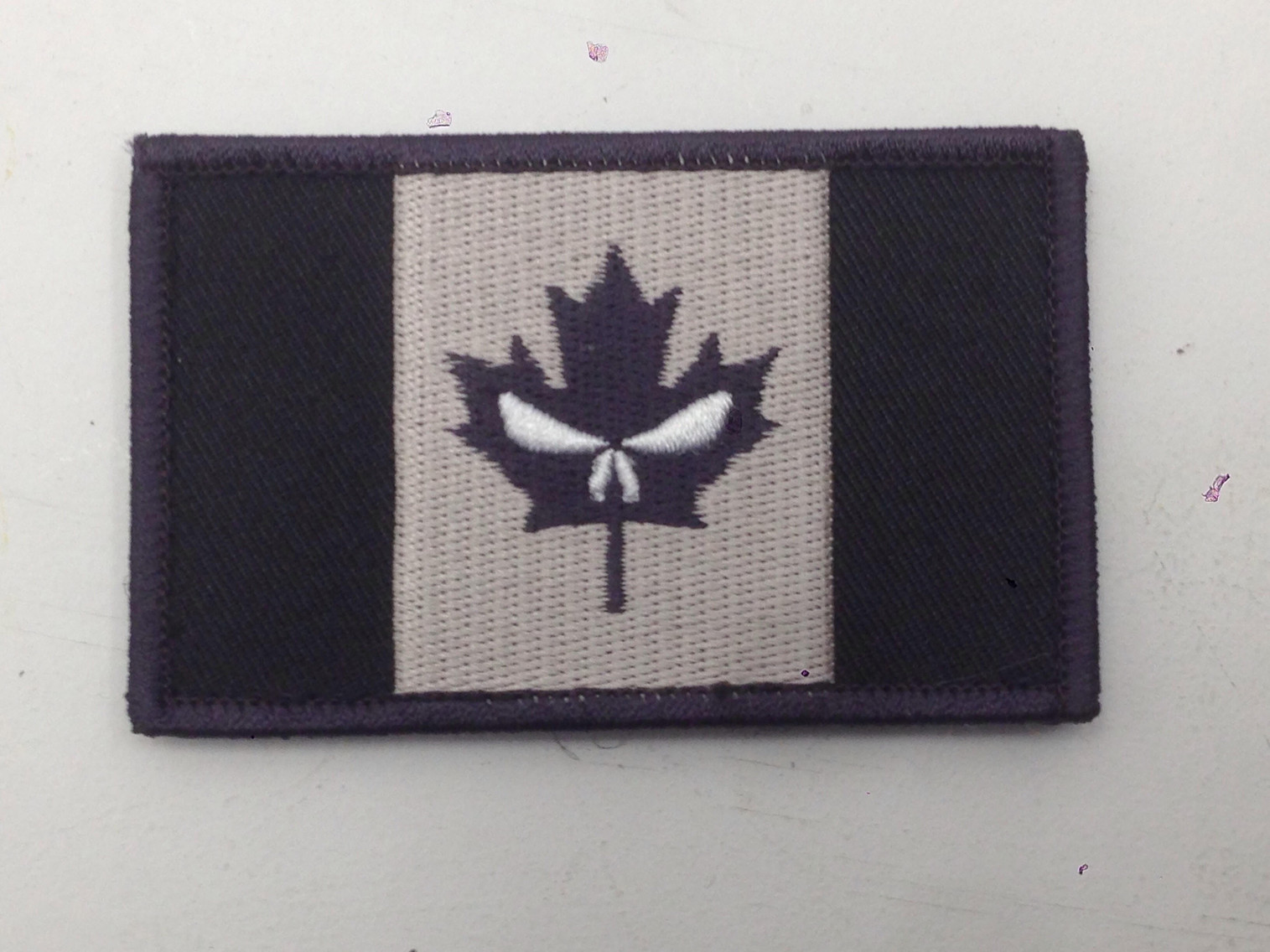 Canadian Flag w/ Punisher Eyes - Hook and Loop Morale Patch - SWAT