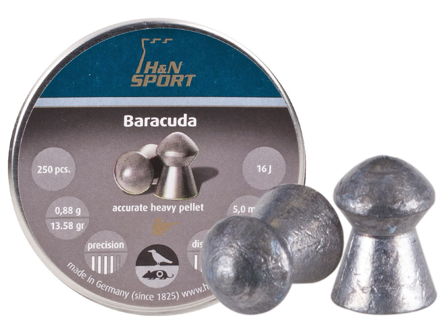 H&N Baracuda .20 Cal, 13.58 Grains, Round Nose - 250ct