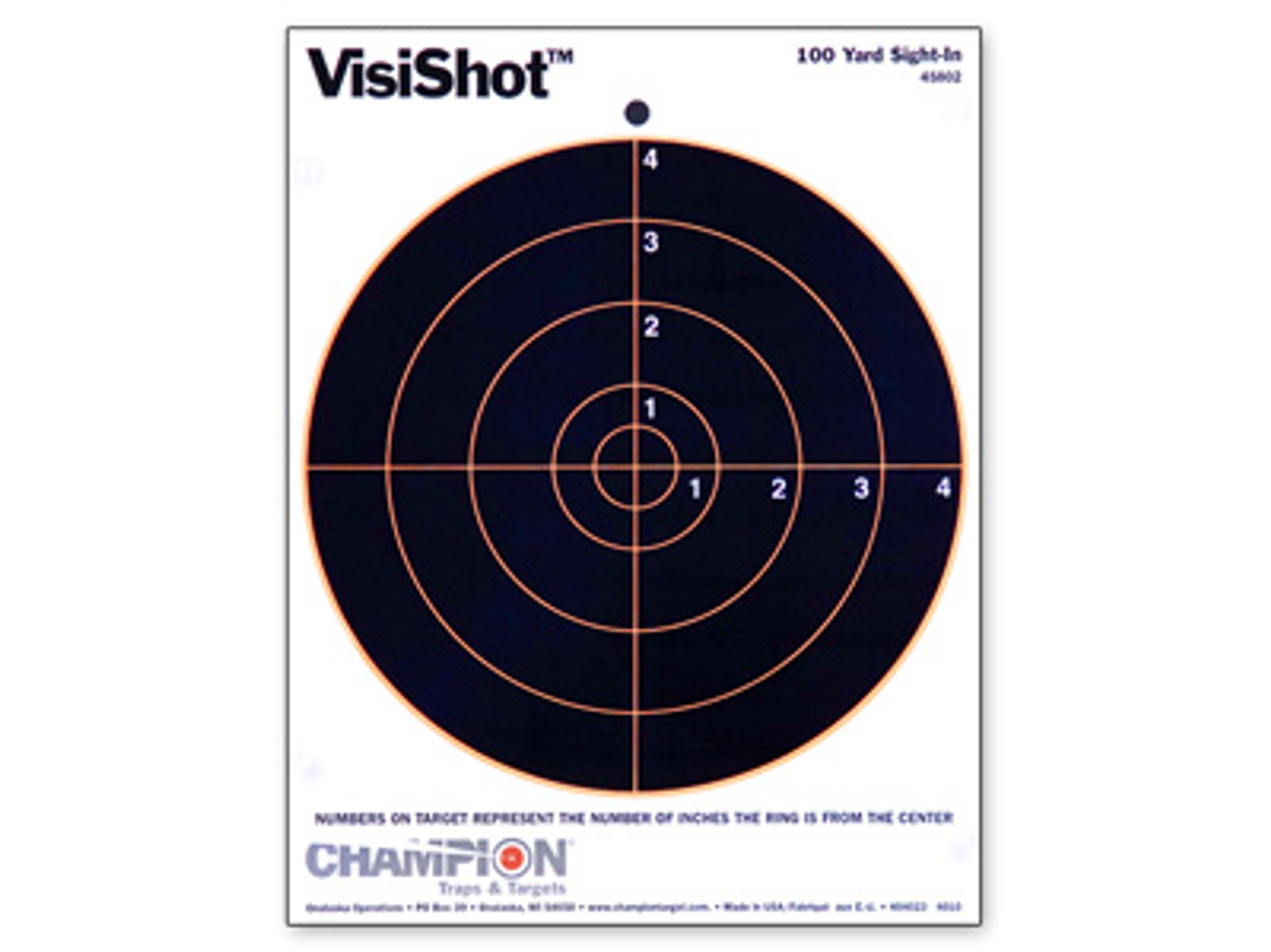  Champion VisiShot Paper 8" Targets Bulls 8.5" x 11" - 10 Count