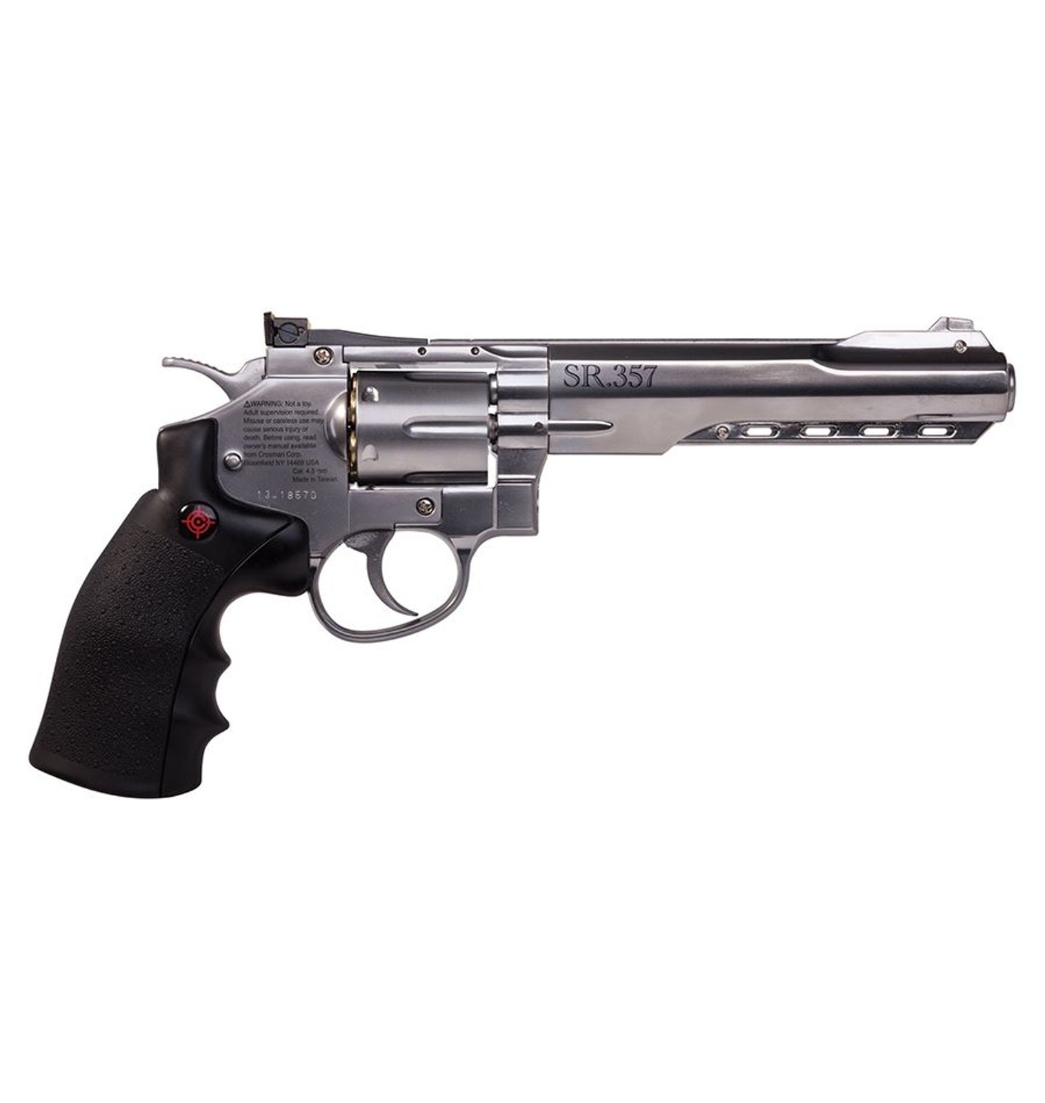 Crosman SR357 Silver Co2 Powered BB Revolver, 6 Shot 4.5mm cal.