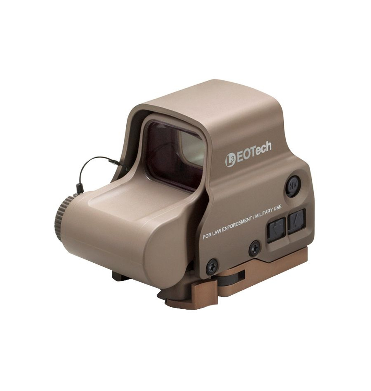 EOTech EXPS3-2TAN Single CR123 Battery Reticle Pattern w/68 MOA Ring-(2) MOA Dots-NV-Single QD Lever - Tan