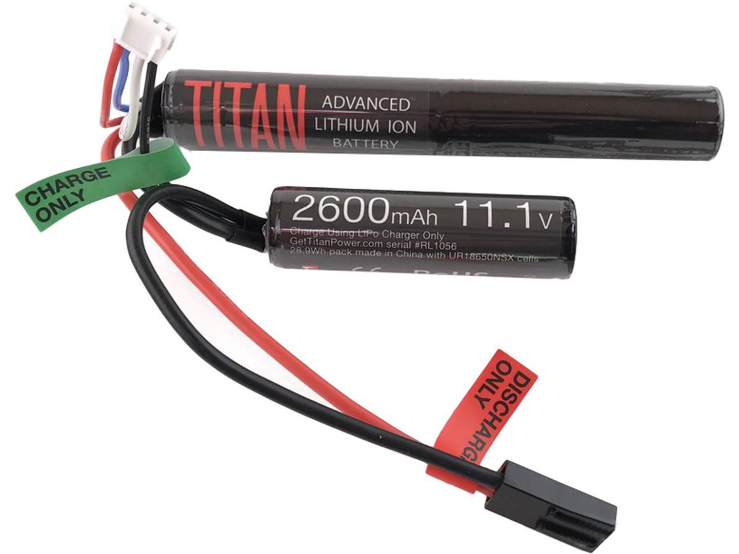 Titan Power 11.1v 2600mAh 10C Nunchuck Type Li-Ion Battery (Connector: Small Tamiya)