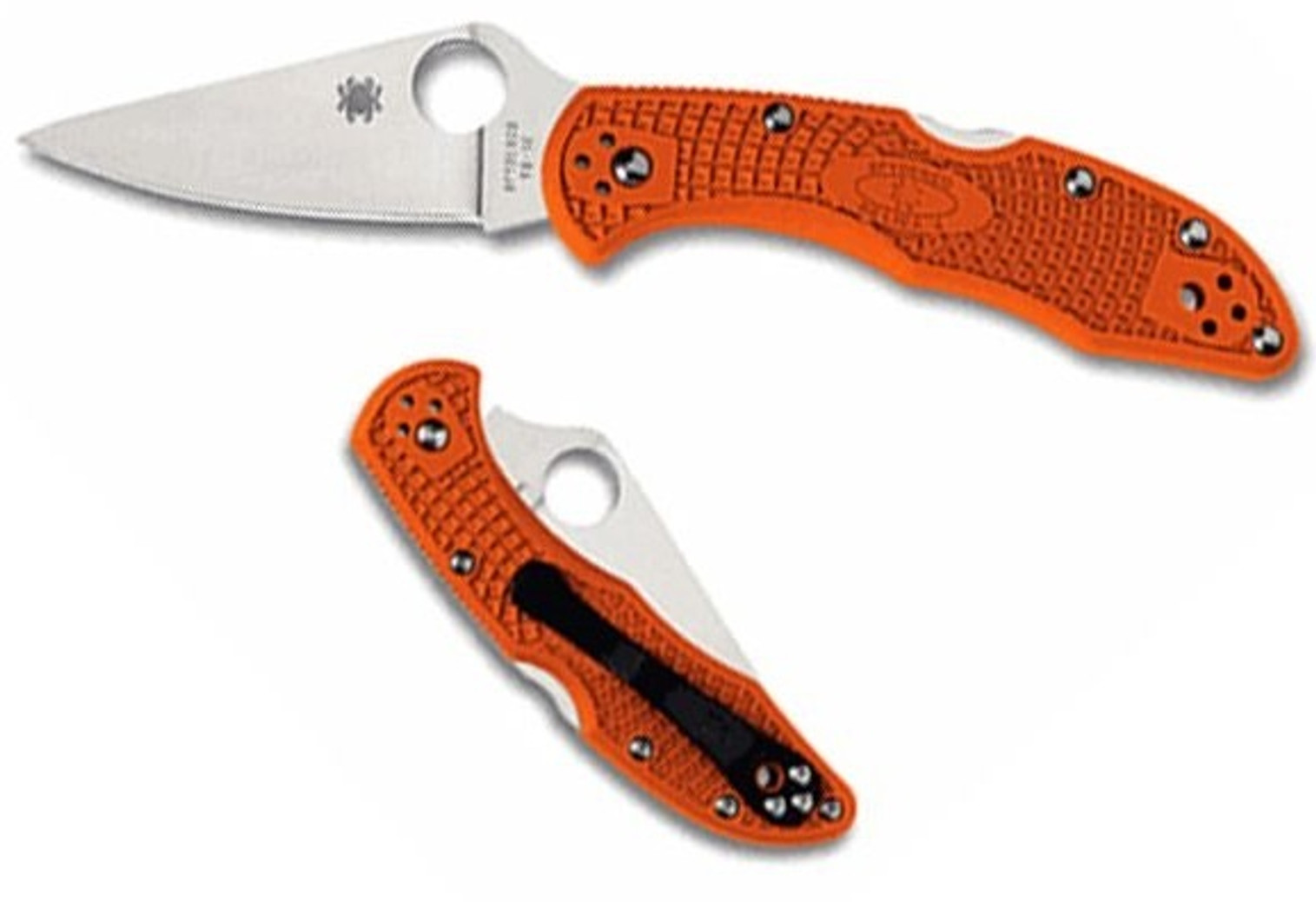 Spyderco C11FPOR Delica 4 Orange FRN Handle FFG Plain Edge