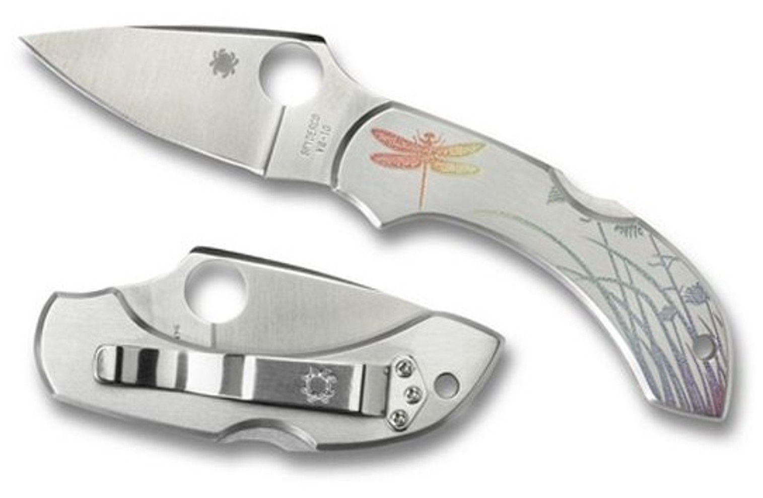 Spyderco Dragonfly Stainless Steel Tattoo Plain Edge Folding Knife