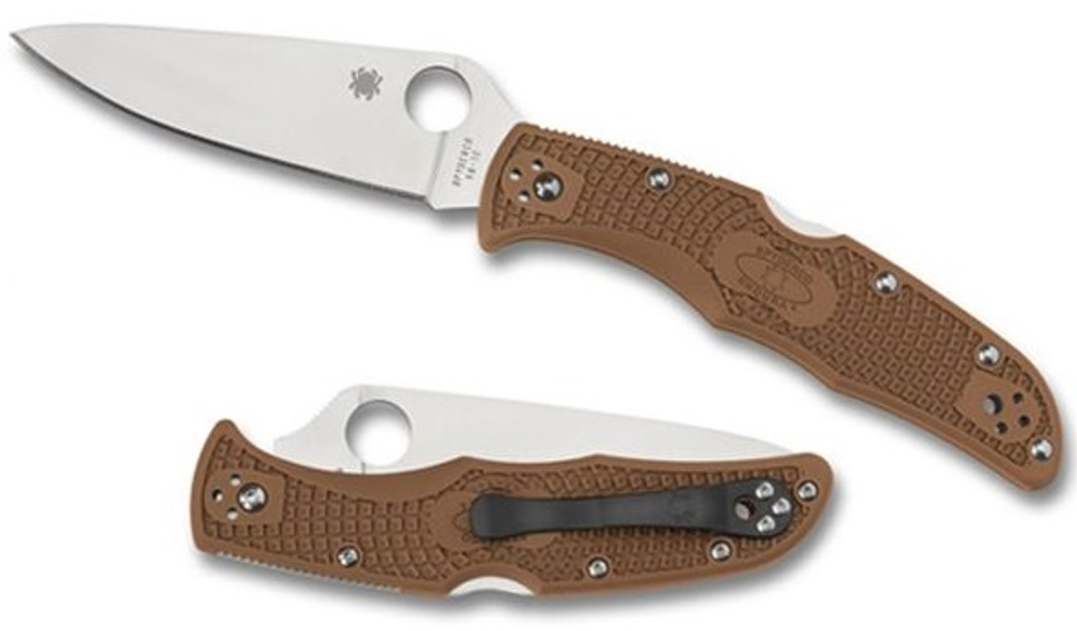 Spyderco Endura 4 Lightweight Brown FRN Flat Ground Plain Folder