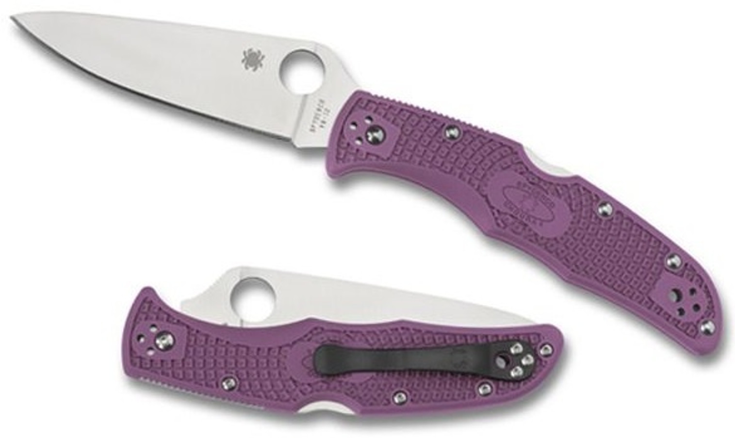 Spyderco Endura 4 Lightweight Purple FRN Flat Ground Plain Folde