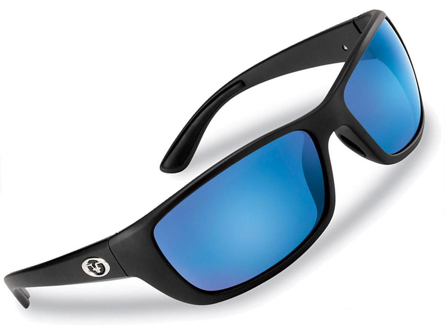 Flying Fisherman "Cay Sal" Polarized Sunglasses (Color: Matte Black w/ Smoke-Blue Mirror Lens)