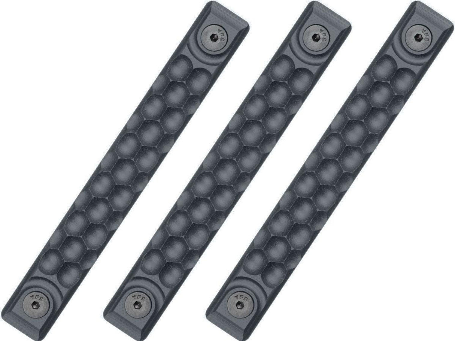 RailScales HTP Scales for Accessory Handguards (Model: Sniper Grey / M-LOK / Honeycomb / 3 Pack / 2.5 Slot)
