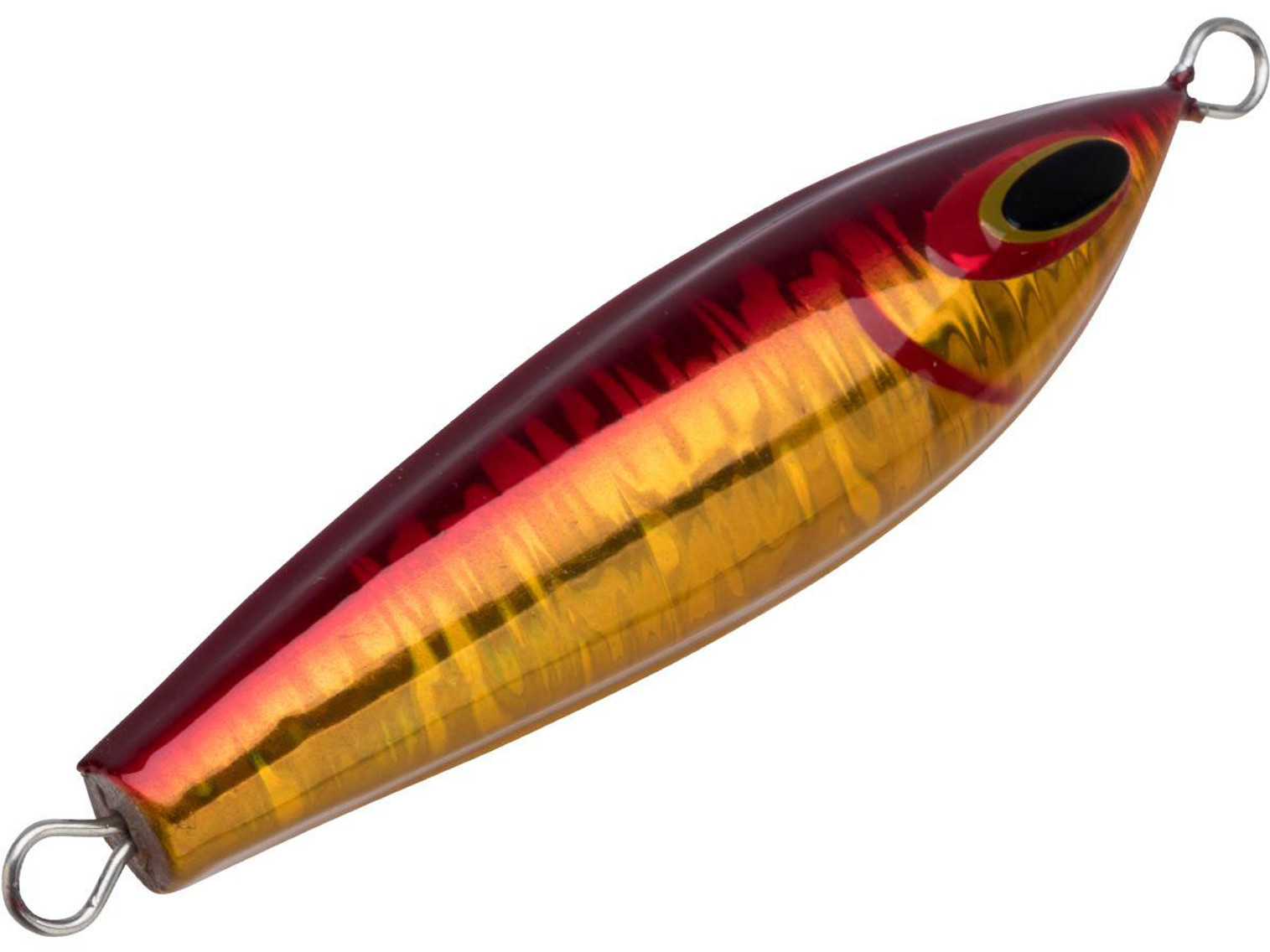 Sea Falcon "Z Slow Neo" Holographic Deep Sea Fishing Jig (Model: Lightning Red Gold w/ Glow Edge / 150g)