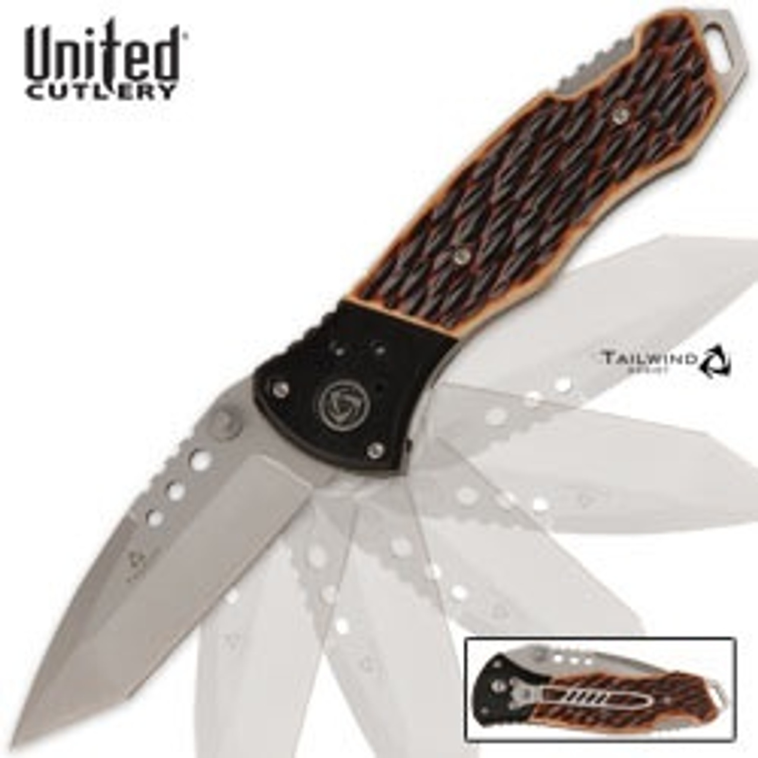 Tailwind Desoto Folder Brown Bone Handle