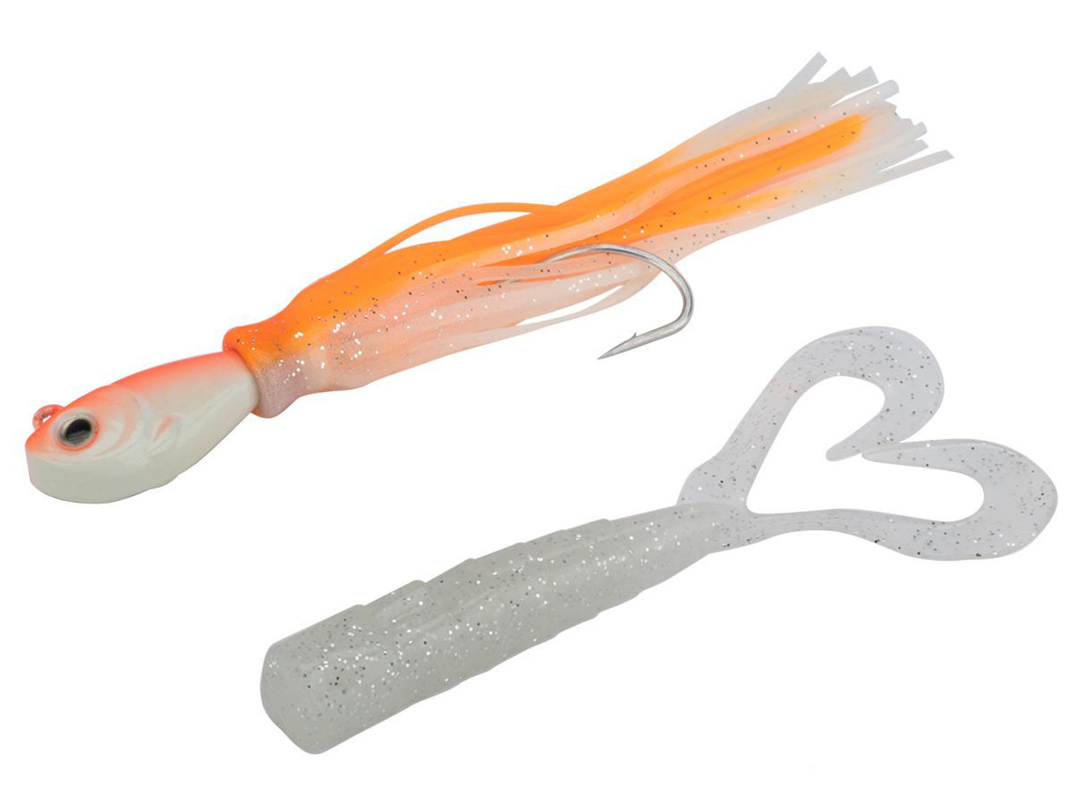 Battle Angler Tactical Torpedo Jigging Lure (Color: Orange - White Glow / 4oz)