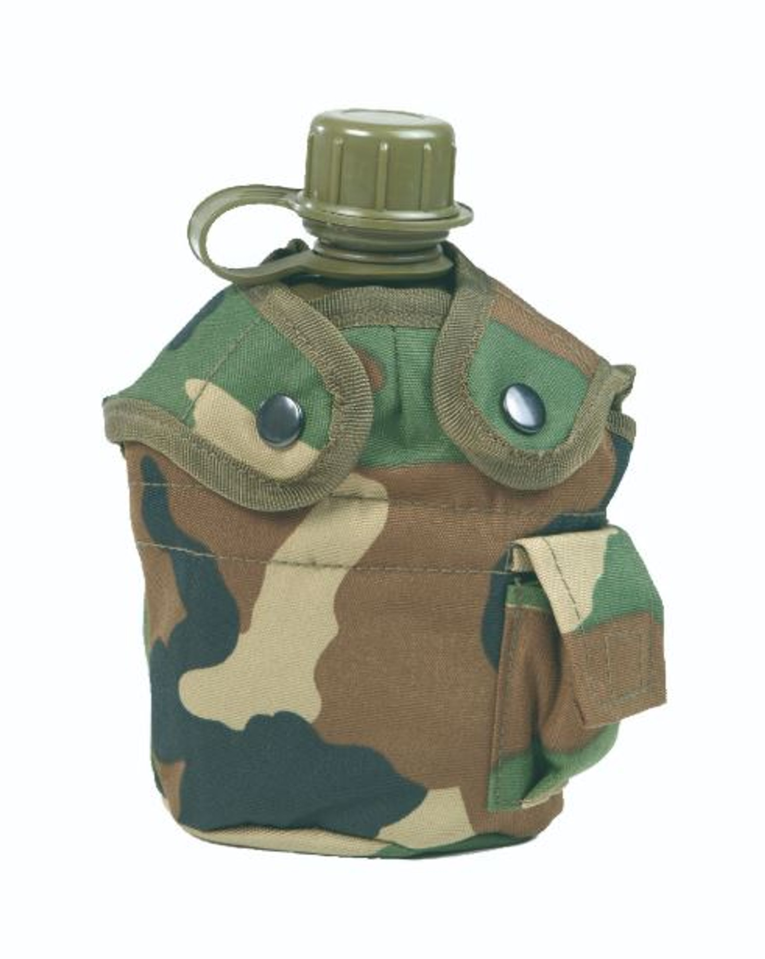 Mil-Tec Woodland Camo Plastic Canteen w/Cup & Cover