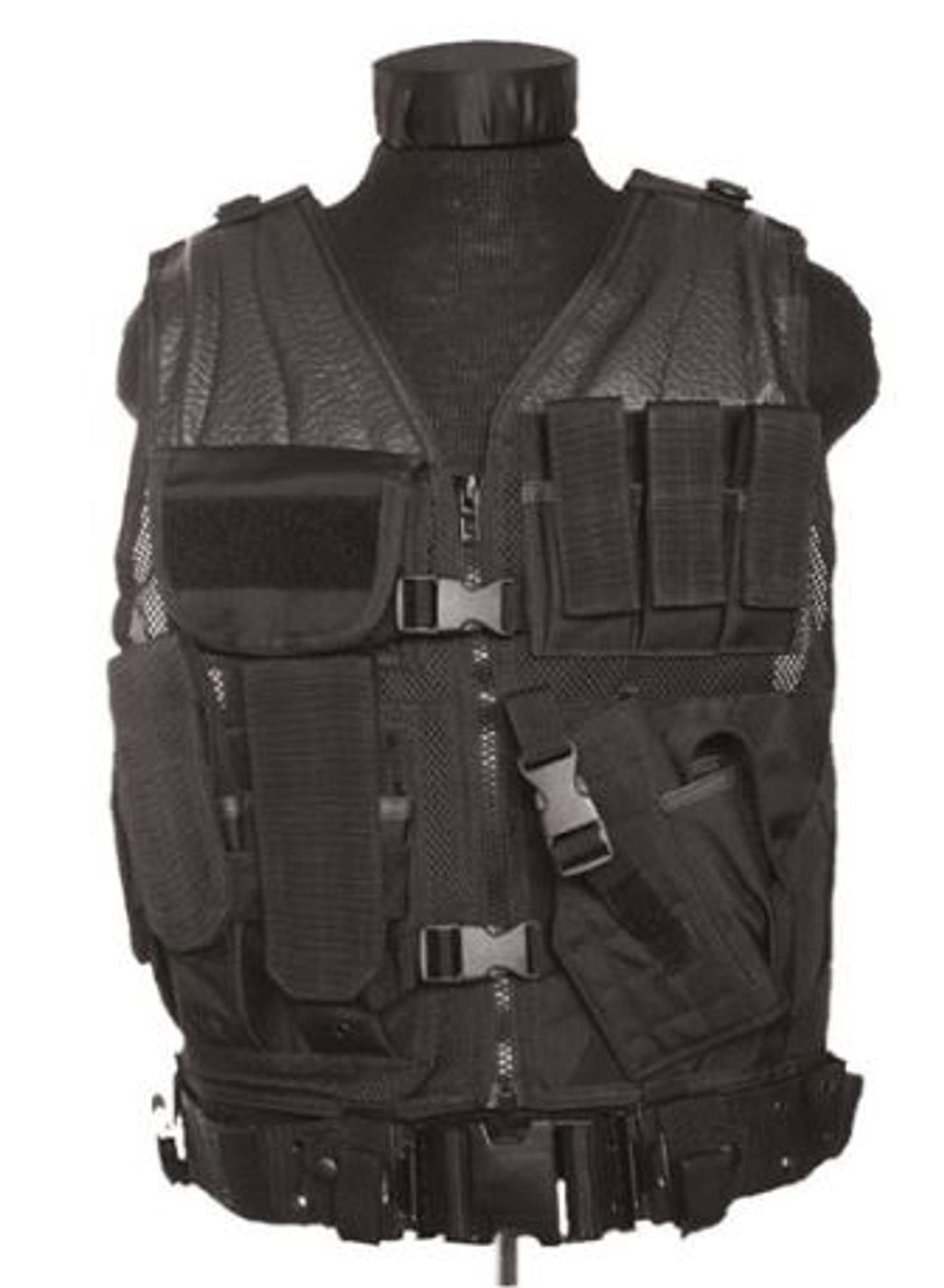 MIL-TEC USMC Black Combat Vest w/Belt