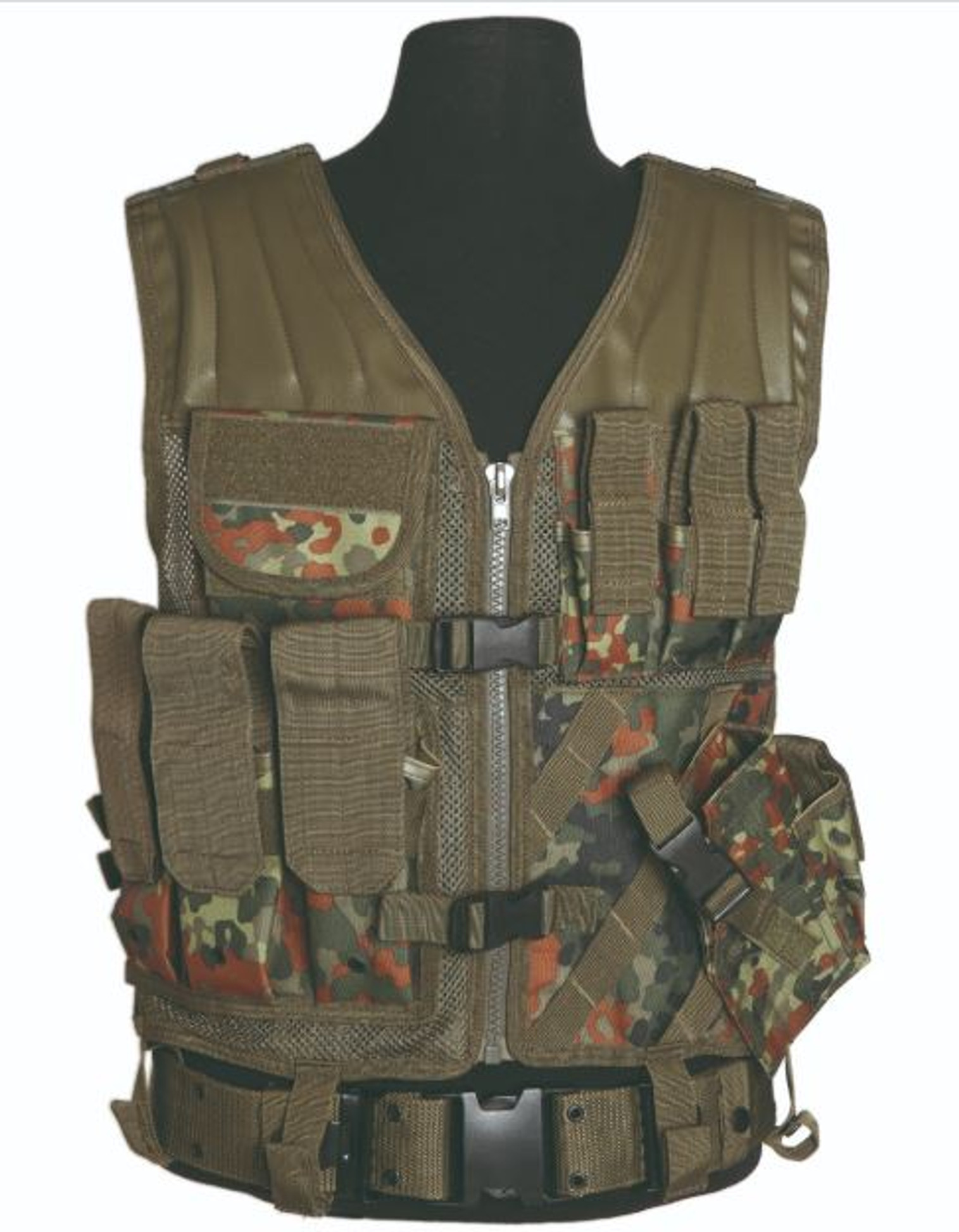 MIL-TEC USMC Flectar Camo Combat Vest w/Belt
