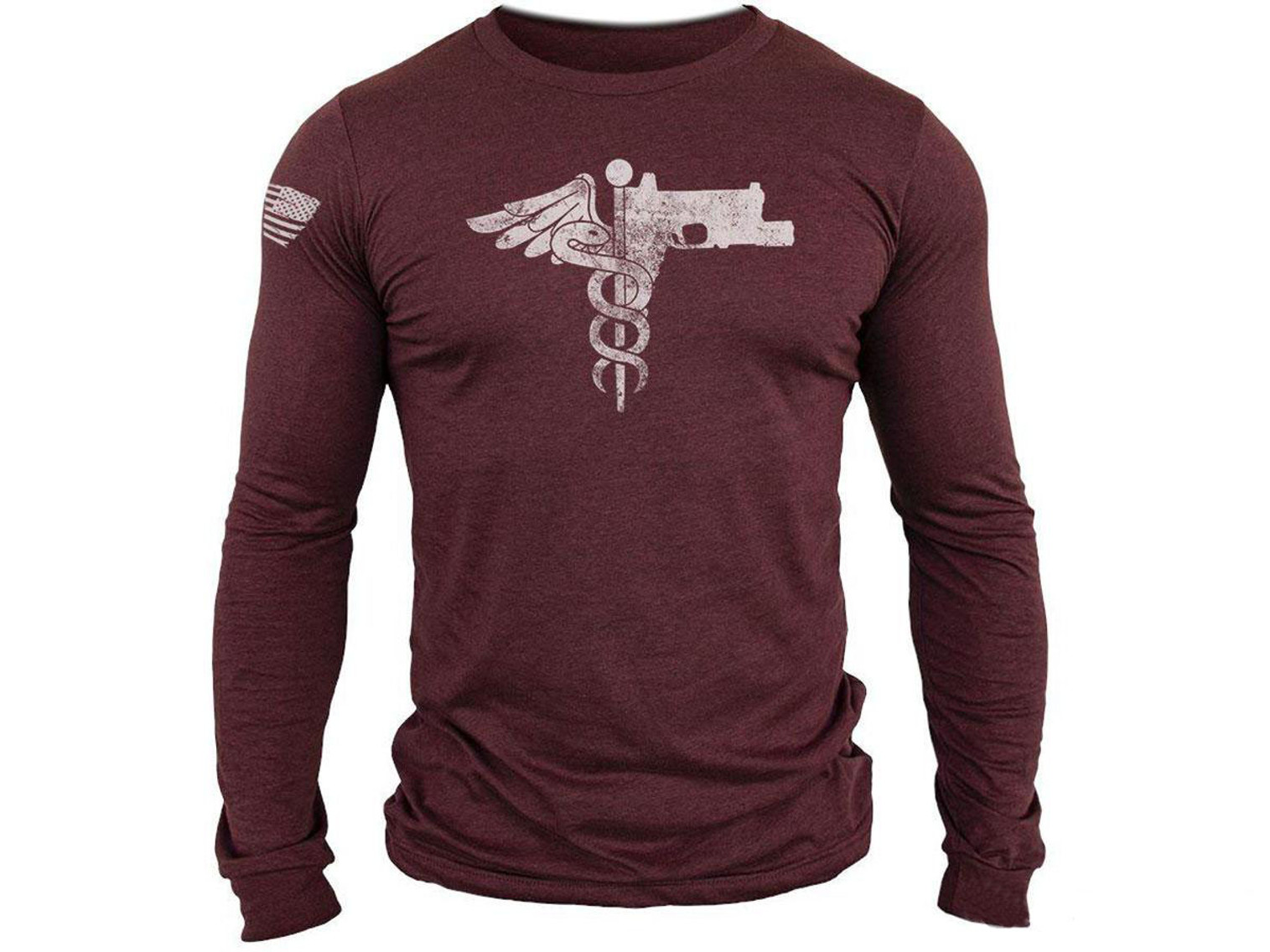 MUSA "Trauma Medical Shooter" Long Sleeve Shirt (Color: Cardinal Heather / Small)