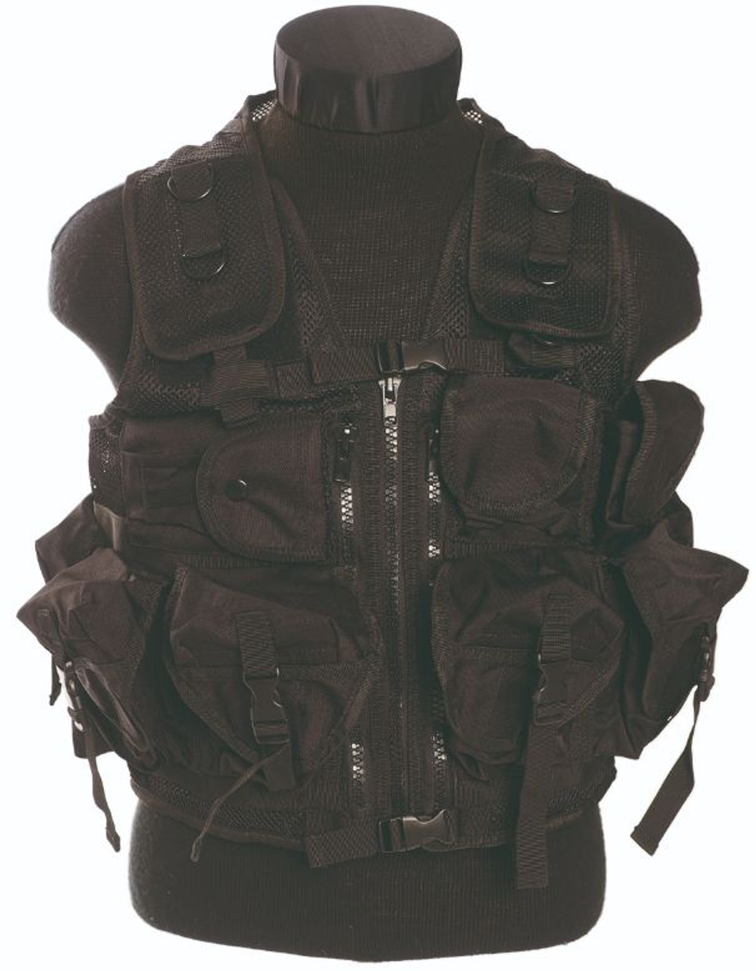 Mil-Tec Black 9-Pkt. Tactical Vest