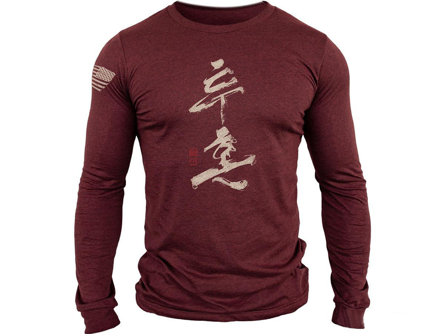 MUSA "Fighting Spirit" Long Sleeve Shirt (Color: Cardinal Heather / Medium)