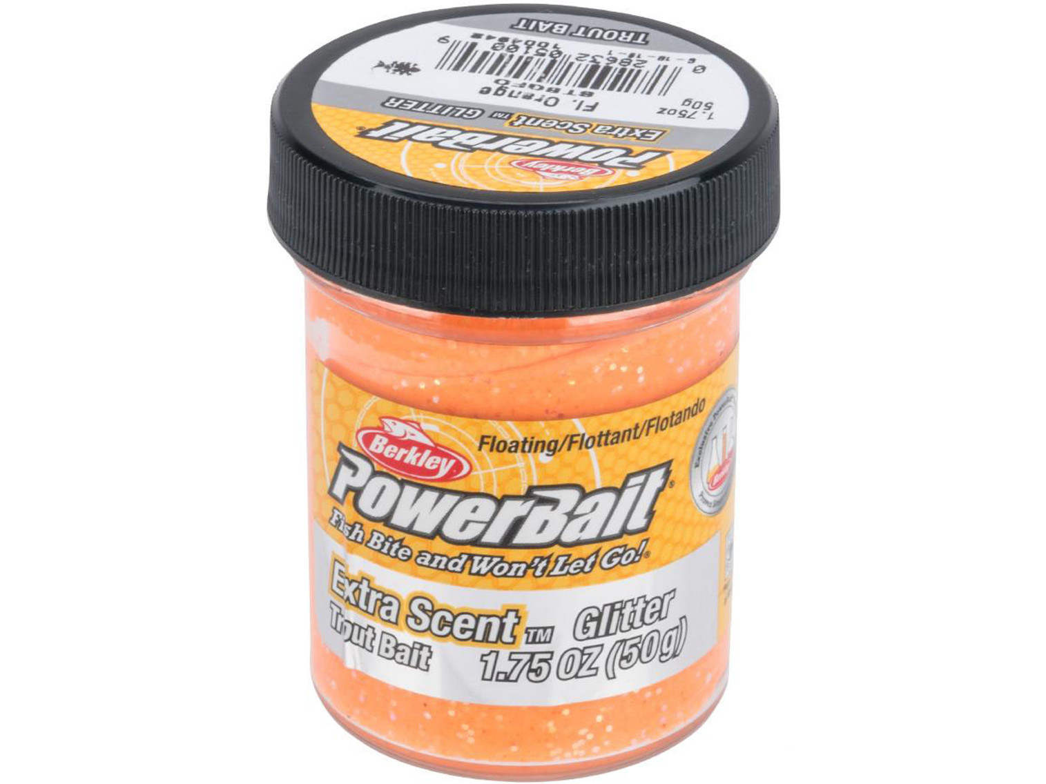 Berkley PowerBait Trout Bait (Type: Glitter / Extra Scent / Fluorescent Orange)