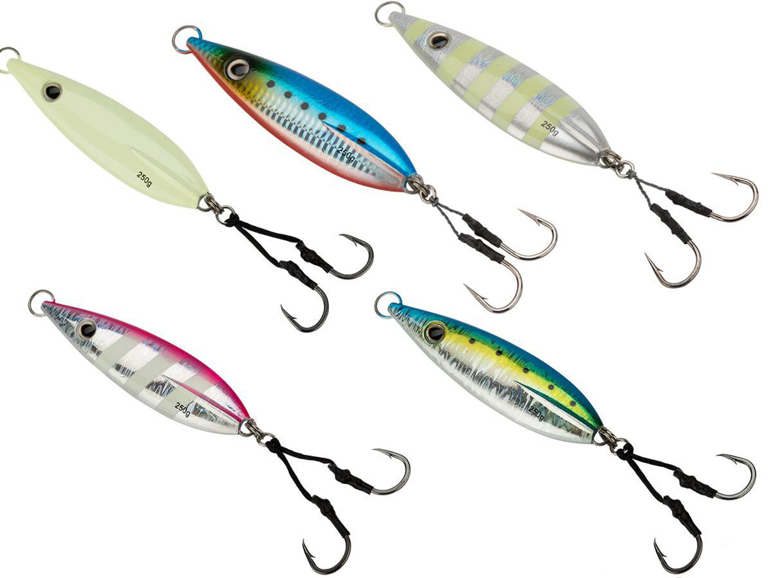 Battle Angler "Phantom-Fall" Jigging Lure Fishing Jig (Model: 250g Seven Seas Bundle)