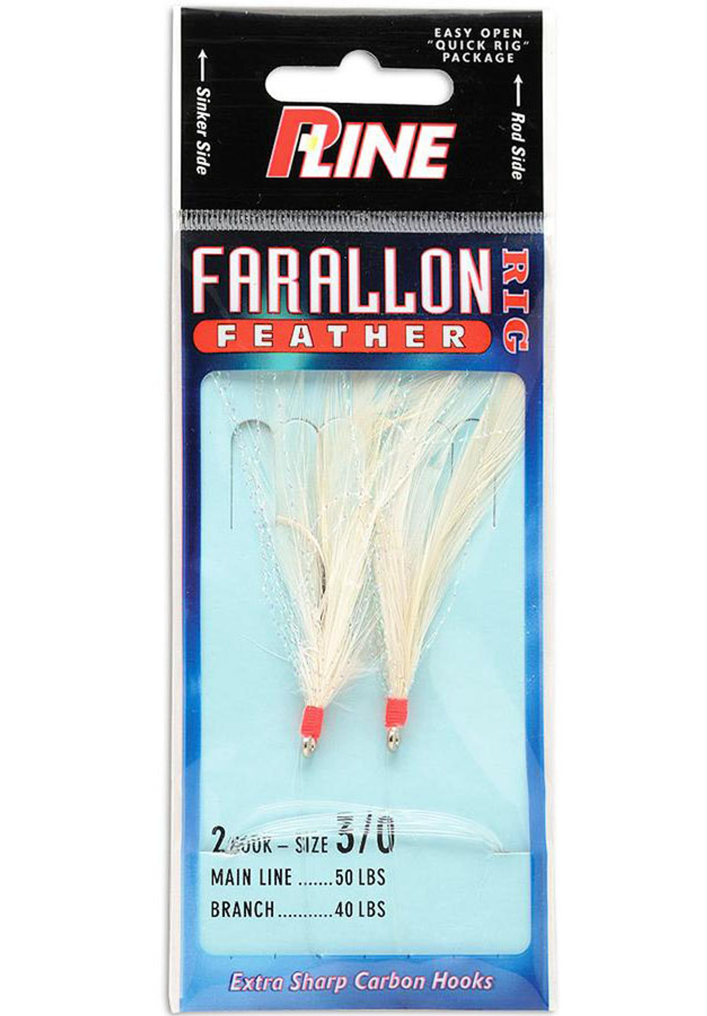 P-Line Farallon Feathers Vertical Fishing Jigs (Size: 5/0 White)