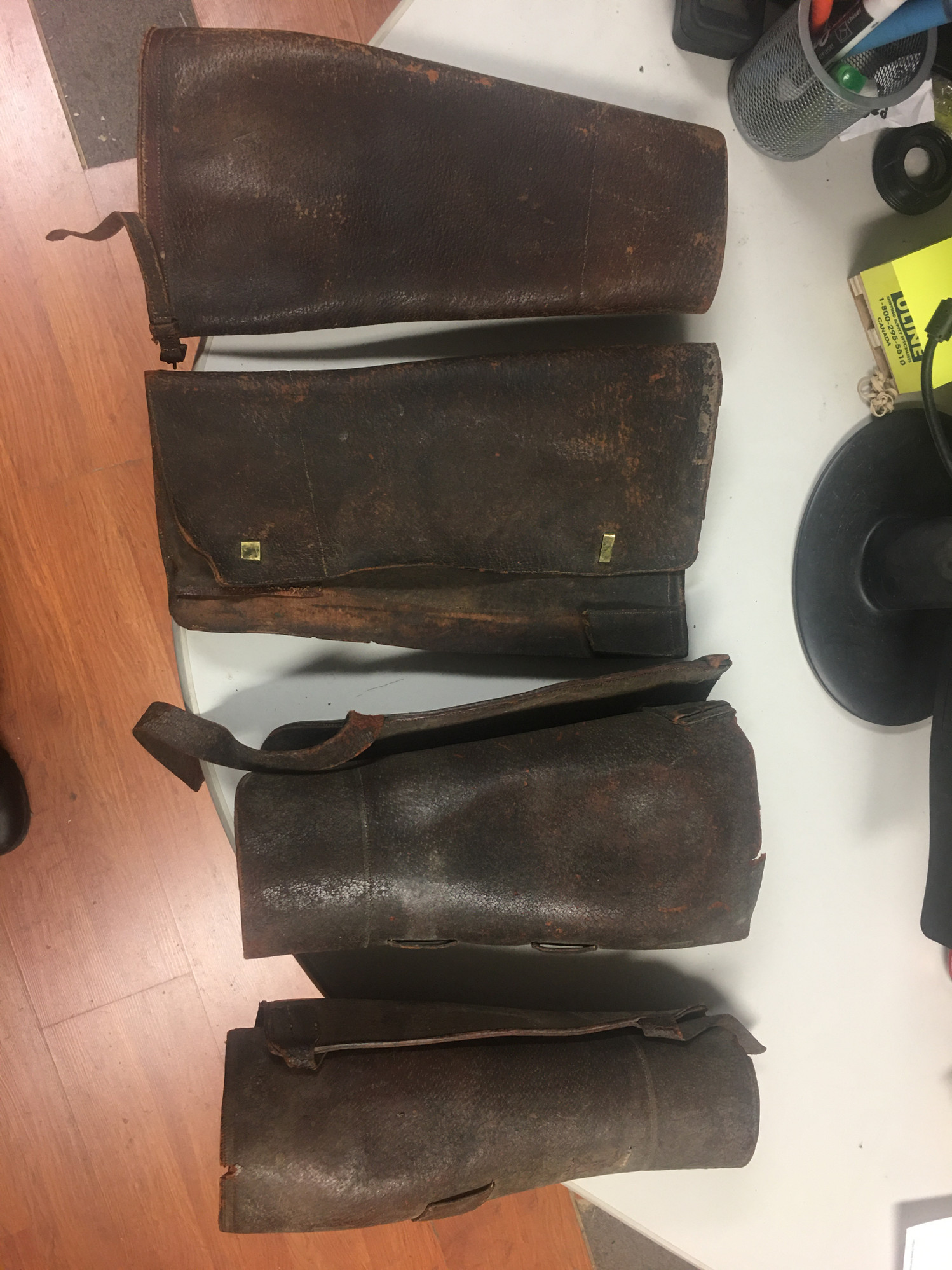 Vintage Leather WW1 Spats