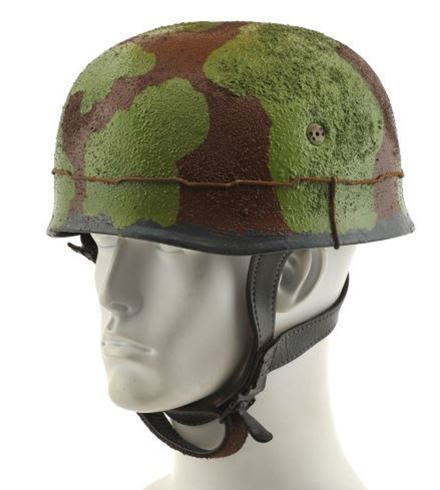 GERMAN WW2 PARATROOPER M38 FALLSCHIRMJAGER HELMET Green Brown Camouflage with texture wire