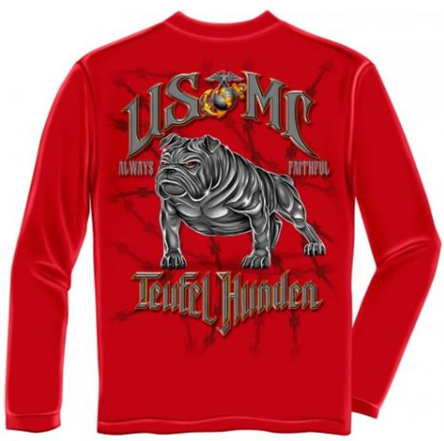 USMC "Teufel Hunden" Long Sleeve T-Shirt