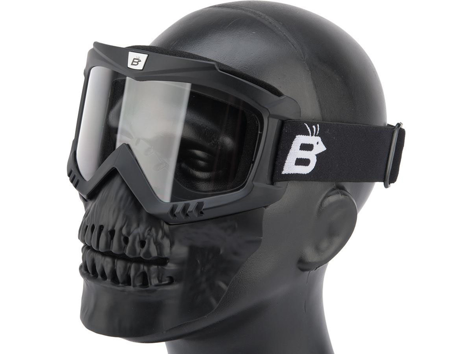 Birdz Eyewear SkullBird Full Face Mask (Color: Black / Clear)