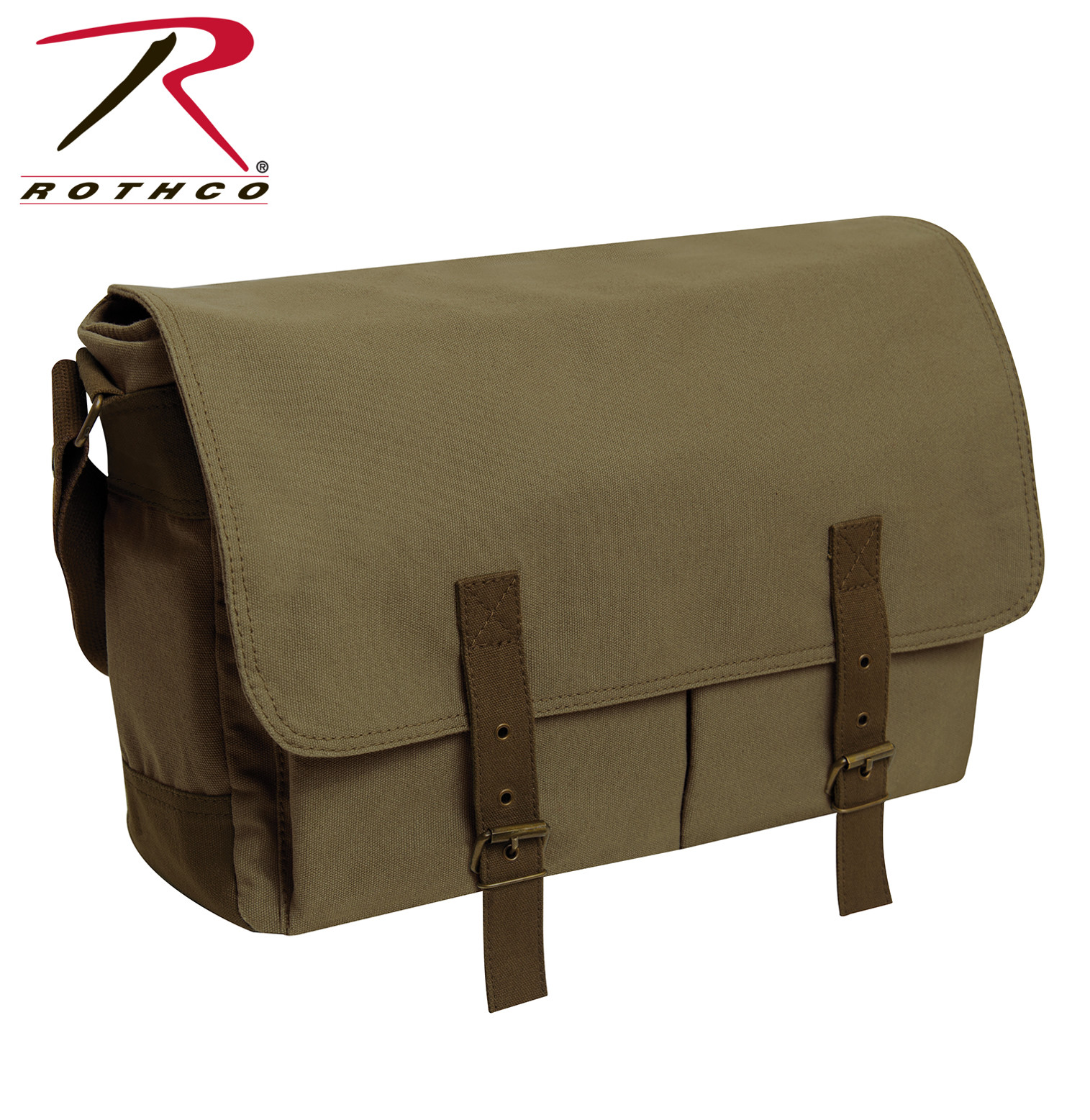 Rothco Deluxe Vintage Canvas Messenger Bag - Olive Drab