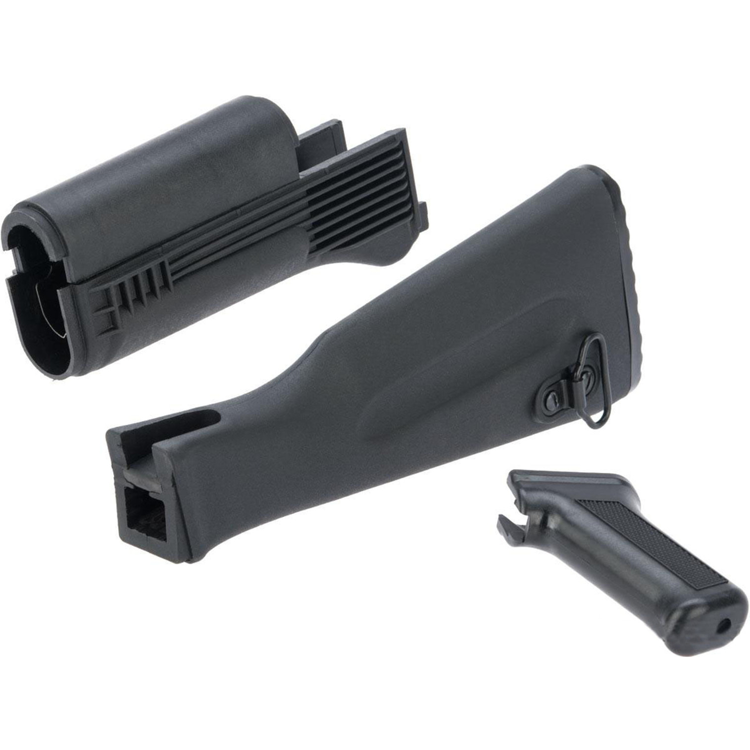 LCT Airsoft Polymer Stock and Grip Set for LCK74M Series Airsoft Rifles (Color: Black)