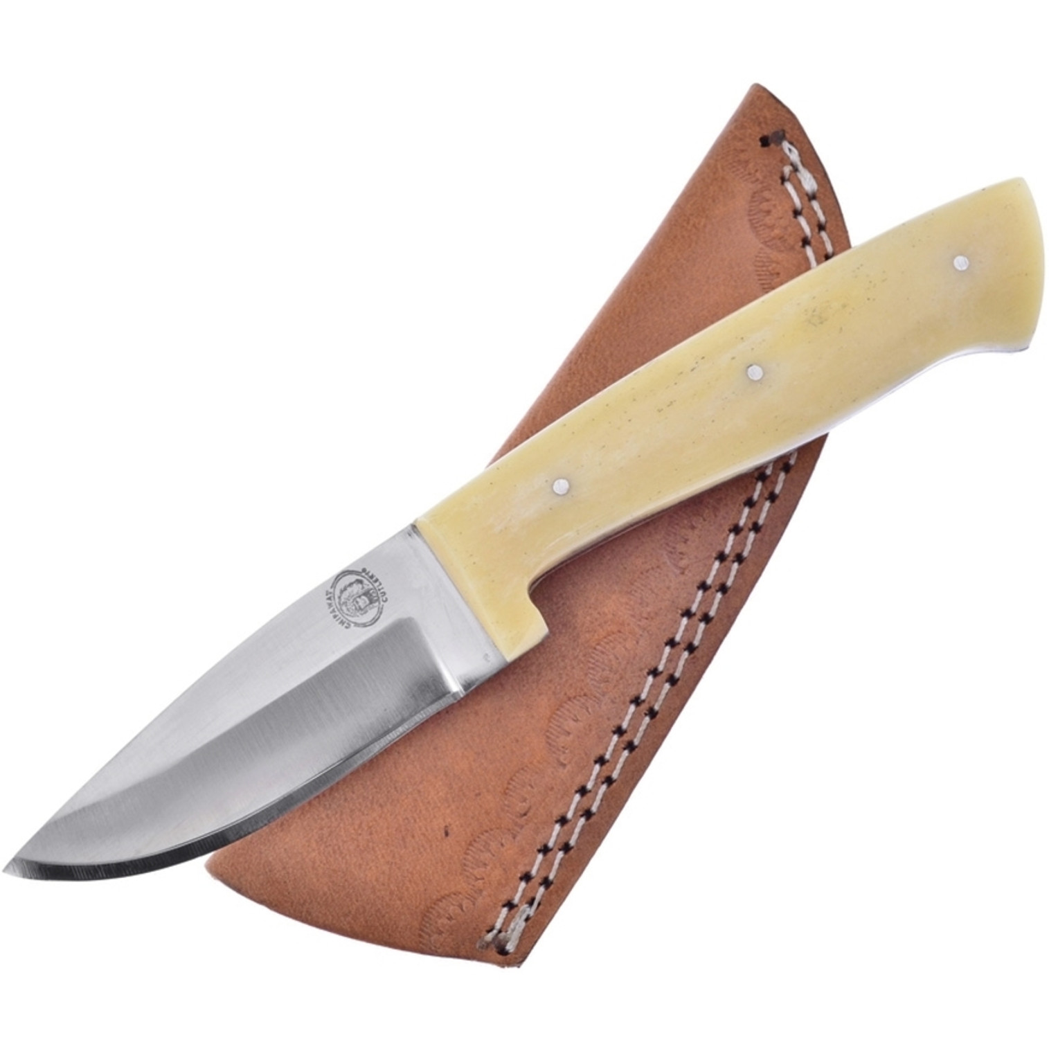 Fixed Blade White Smooh Bone